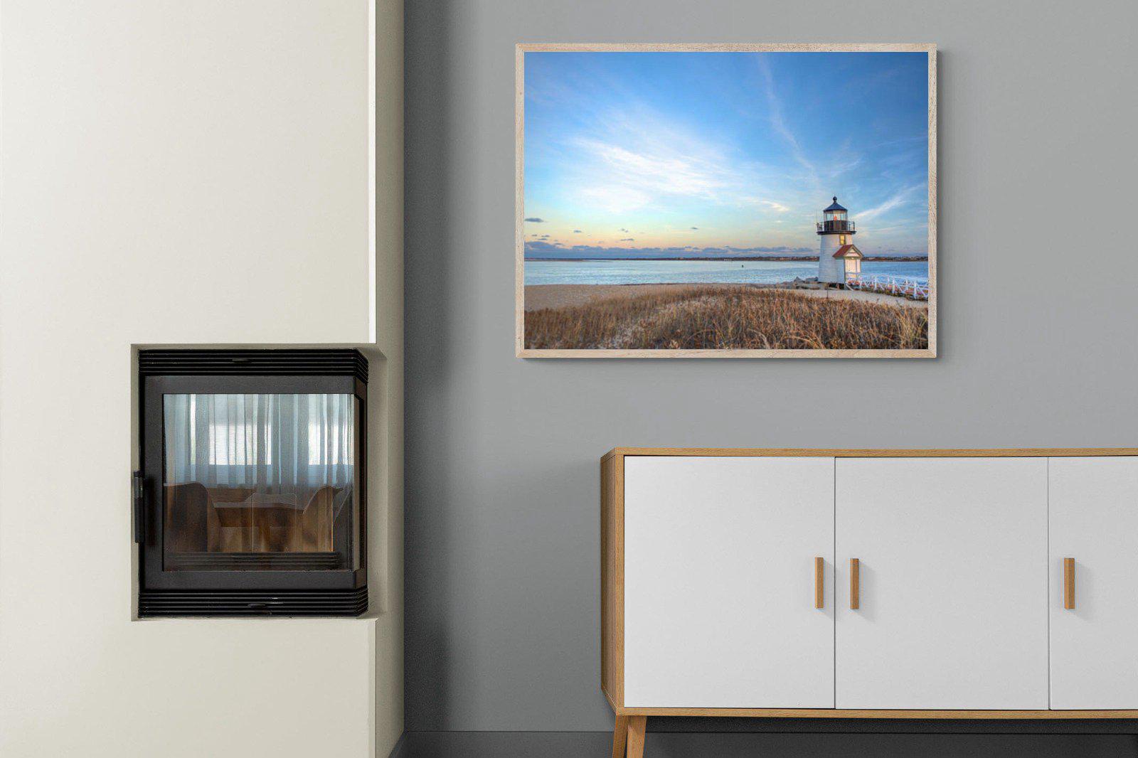 Nantucket Lighthouse-Wall_Art-100 x 75cm-Mounted Canvas-Wood-Pixalot