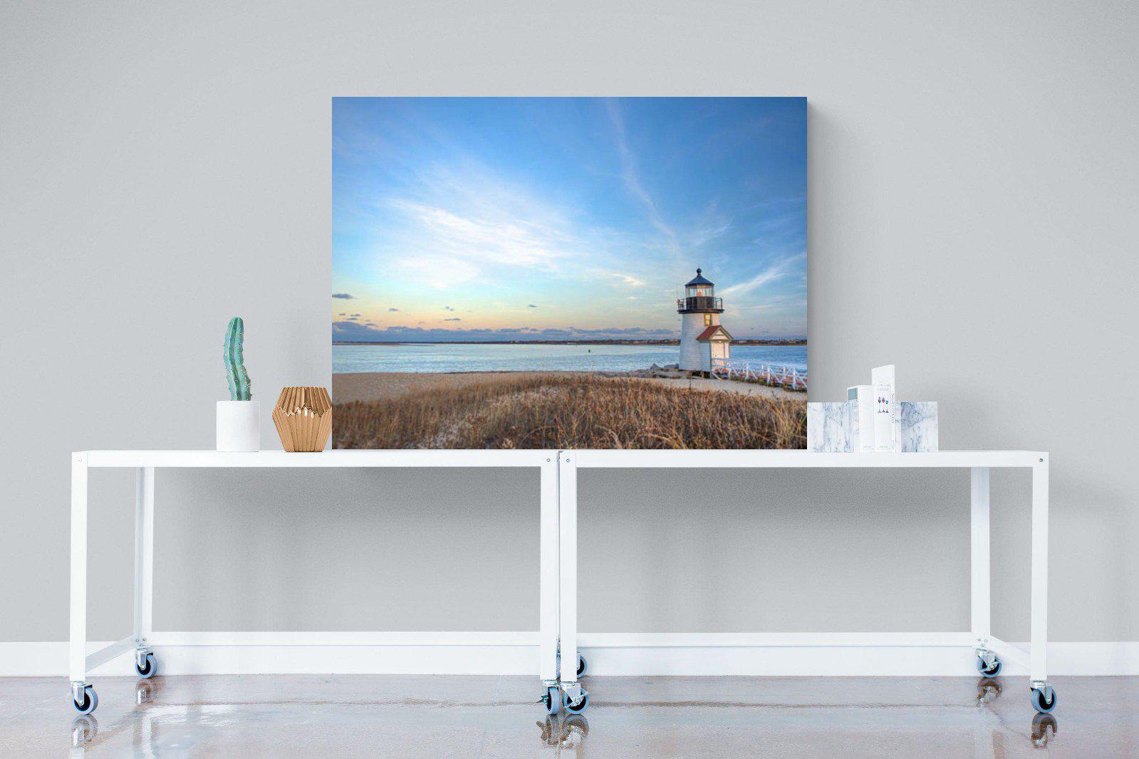Nantucket Lighthouse-Wall_Art-120 x 90cm-Mounted Canvas-No Frame-Pixalot