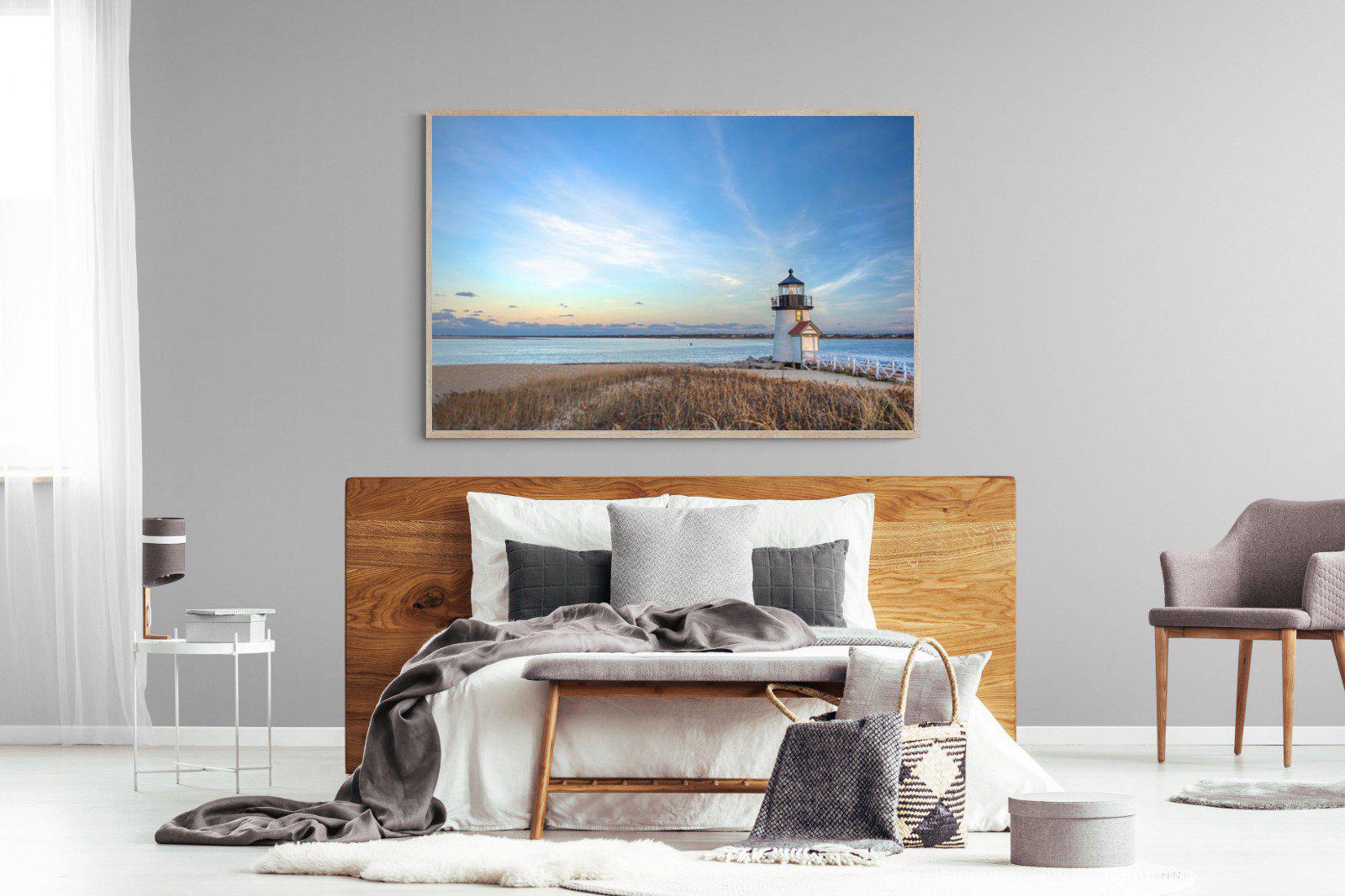 Nantucket Lighthouse-Wall_Art-150 x 100cm-Mounted Canvas-Wood-Pixalot