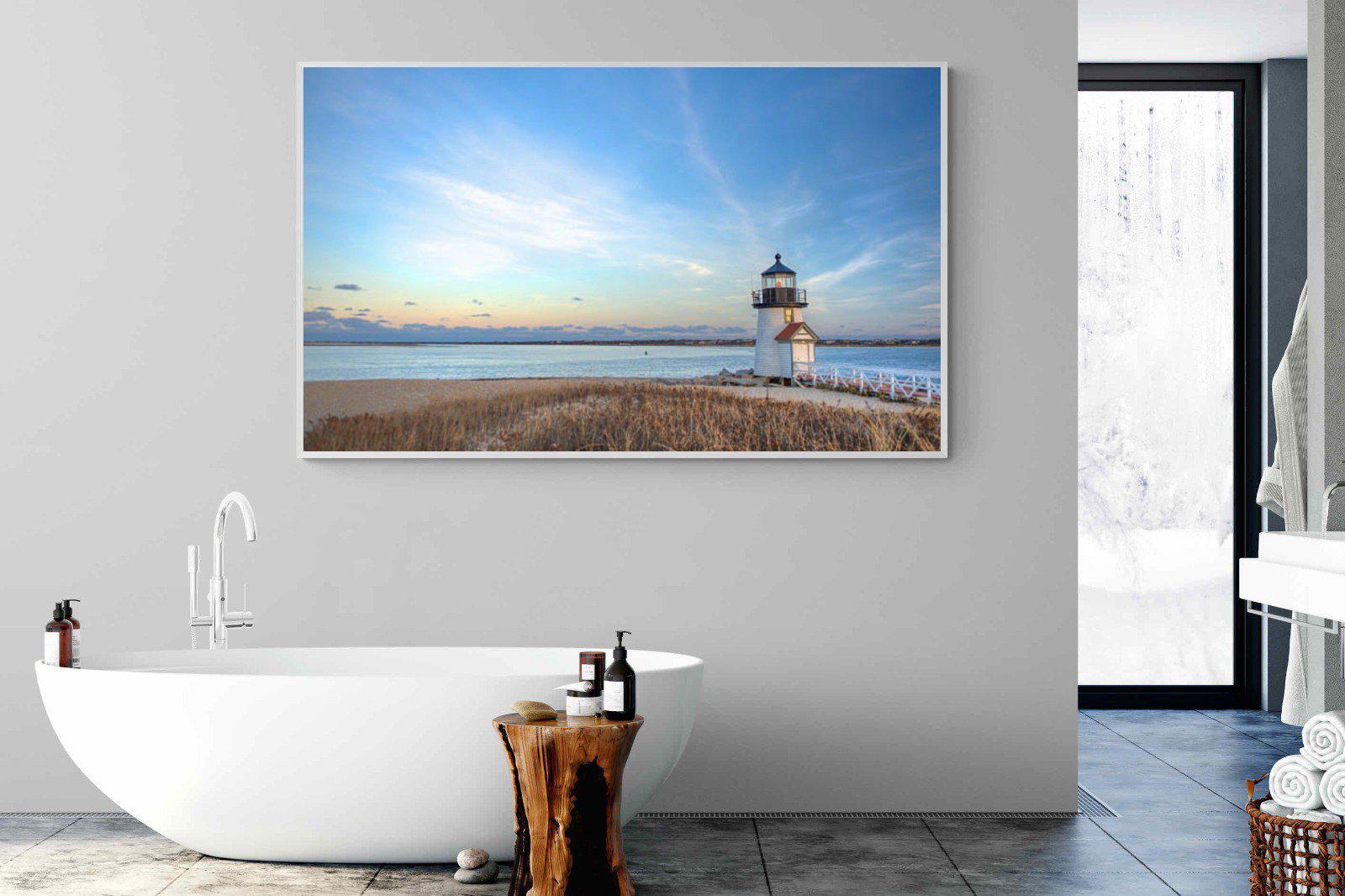 Nantucket Lighthouse-Wall_Art-180 x 110cm-Mounted Canvas-White-Pixalot