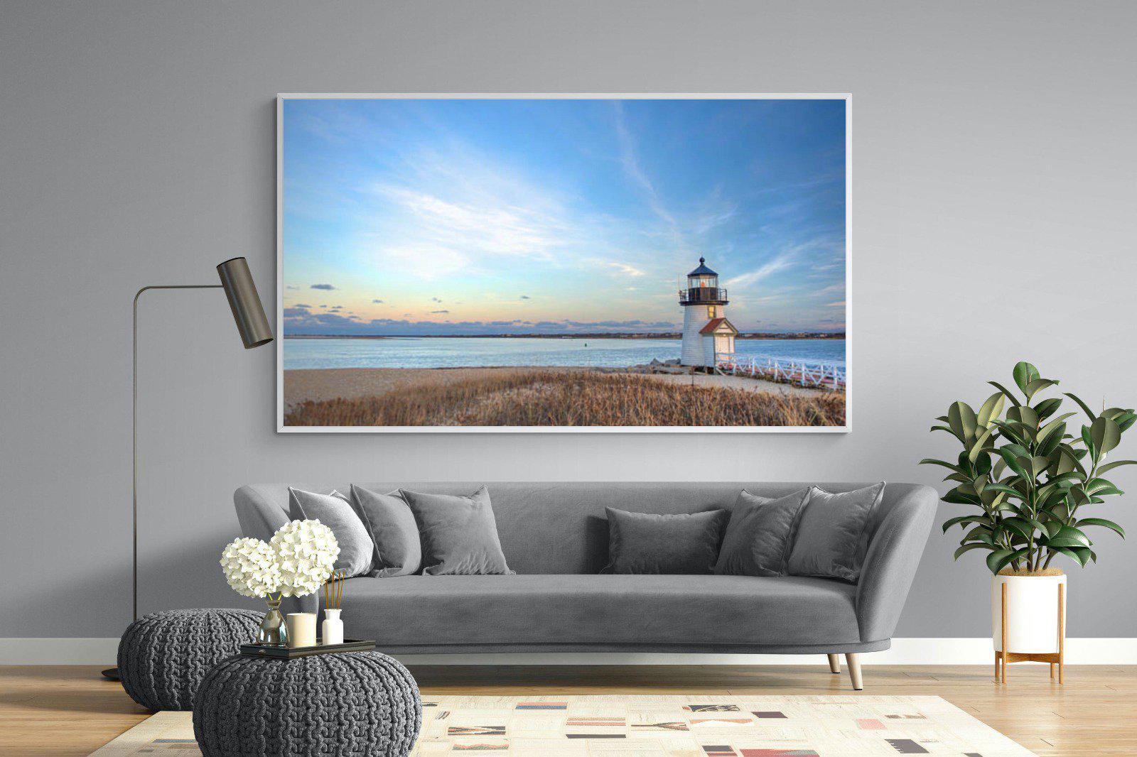 Nantucket Lighthouse-Wall_Art-220 x 130cm-Mounted Canvas-White-Pixalot