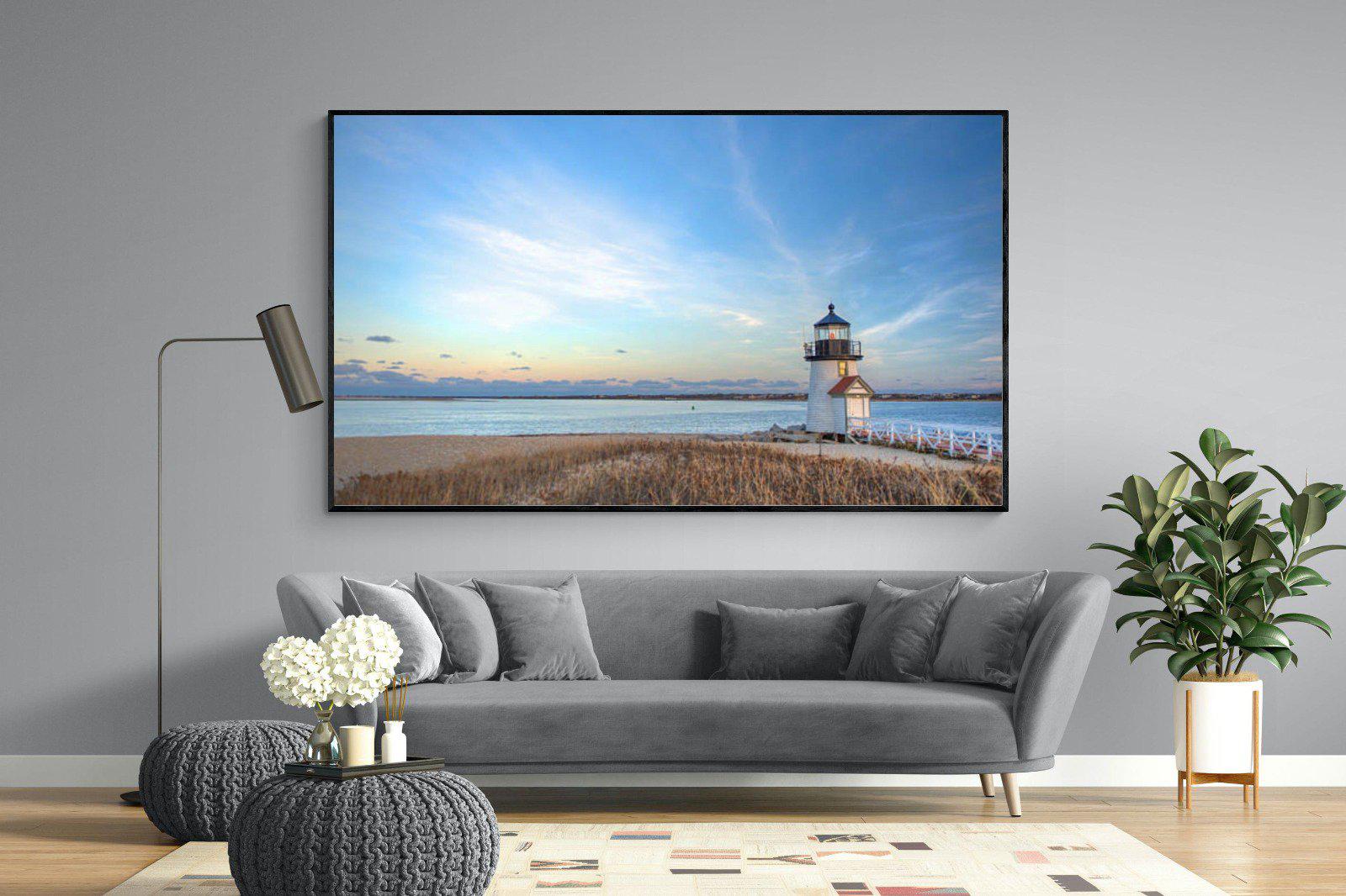 Nantucket Lighthouse-Wall_Art-220 x 130cm-Mounted Canvas-Black-Pixalot