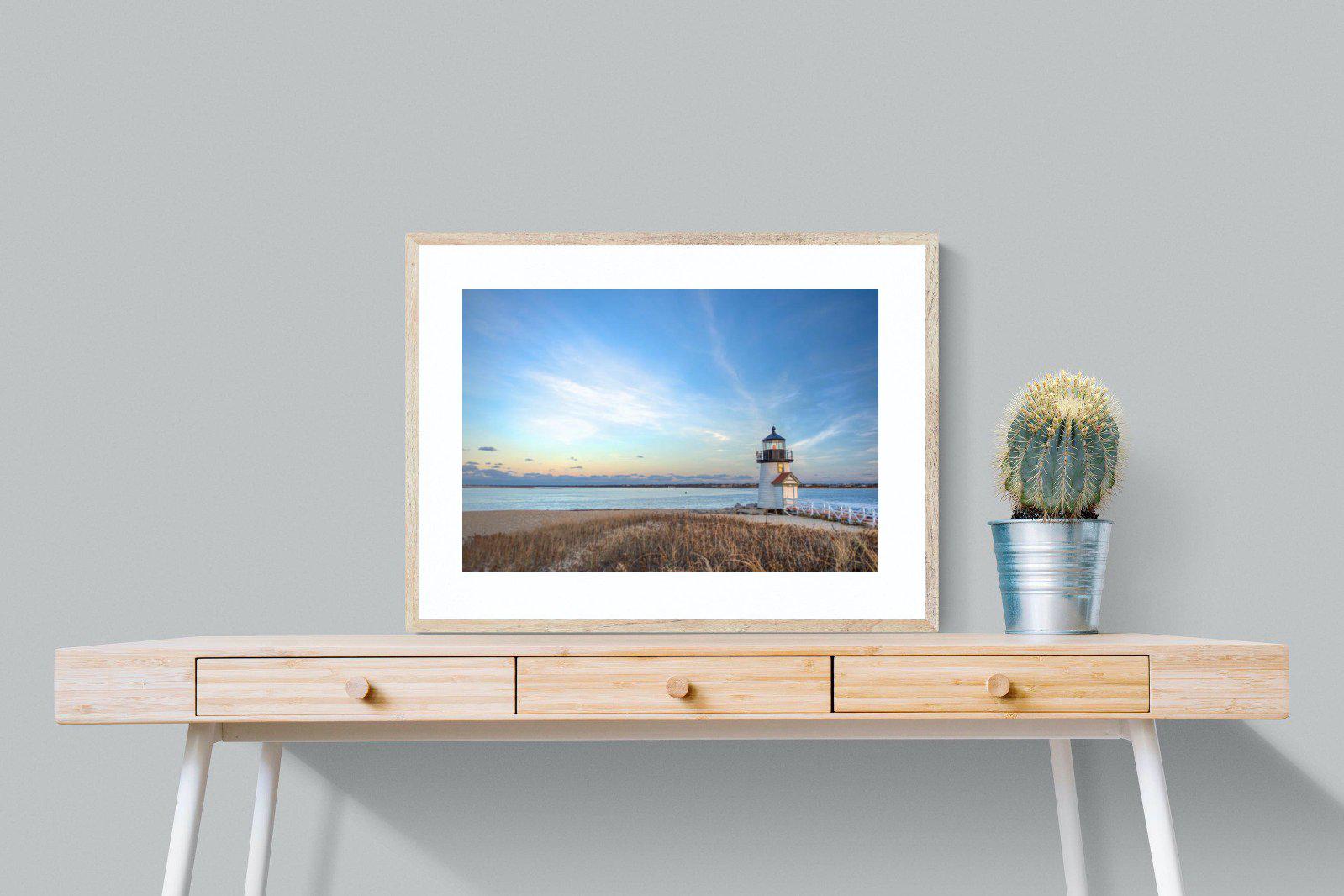 Nantucket Lighthouse-Wall_Art-80 x 60cm-Framed Print-Wood-Pixalot