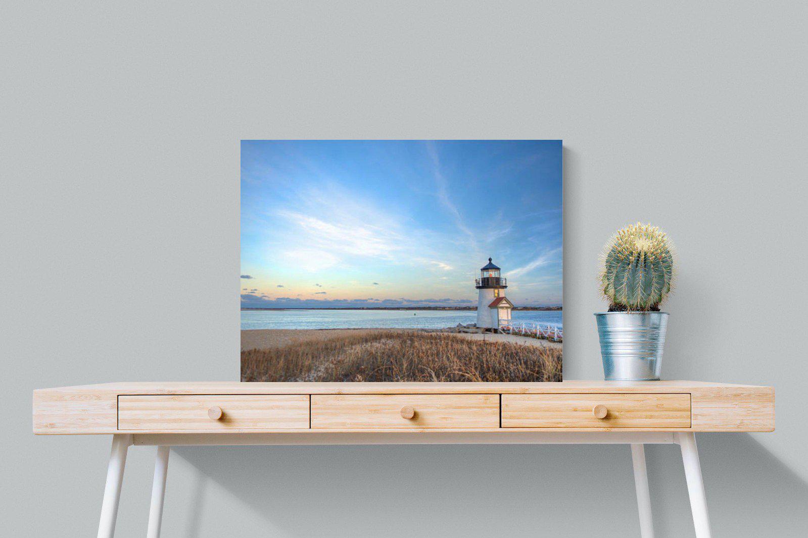 Nantucket Lighthouse-Wall_Art-80 x 60cm-Mounted Canvas-No Frame-Pixalot