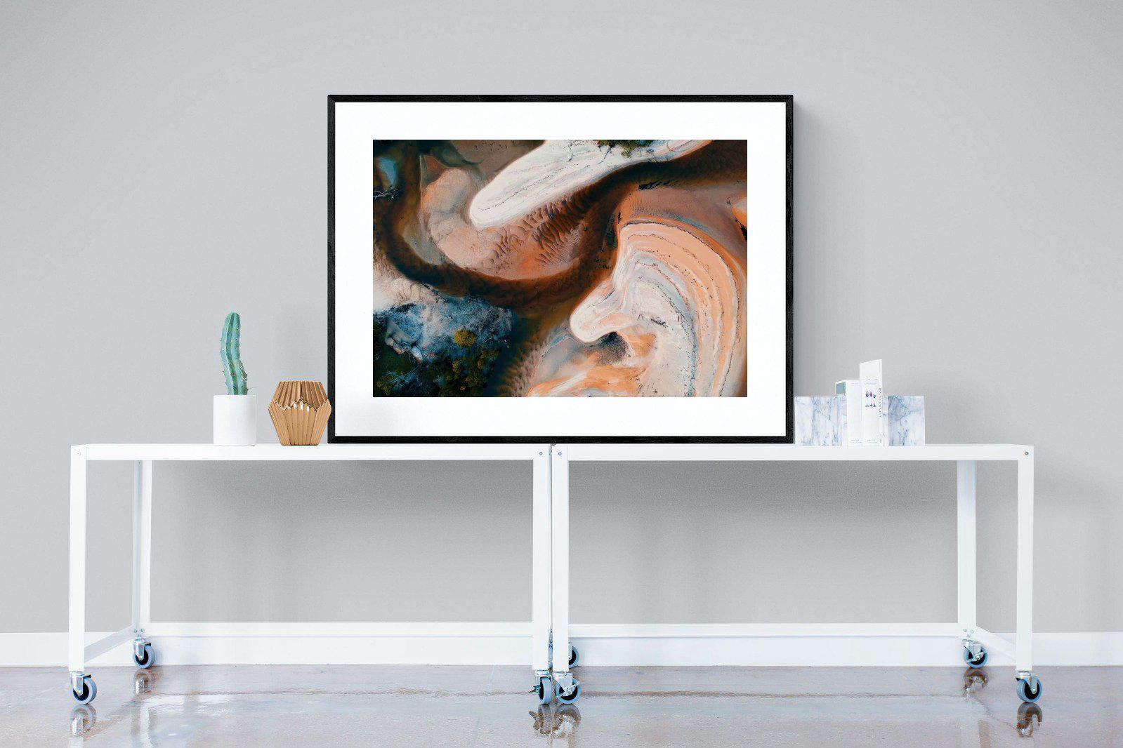 Nature's Swirl-Wall_Art-120 x 90cm-Framed Print-Black-Pixalot