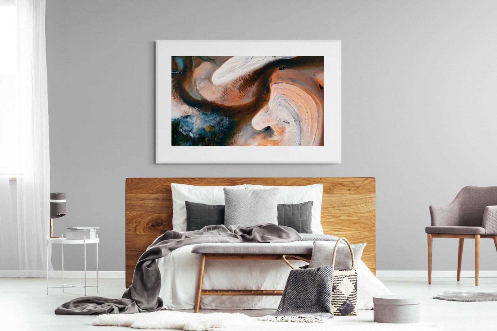 Nature's Swirl-Wall_Art-150 x 100cm-Framed Print-White-Pixalot
