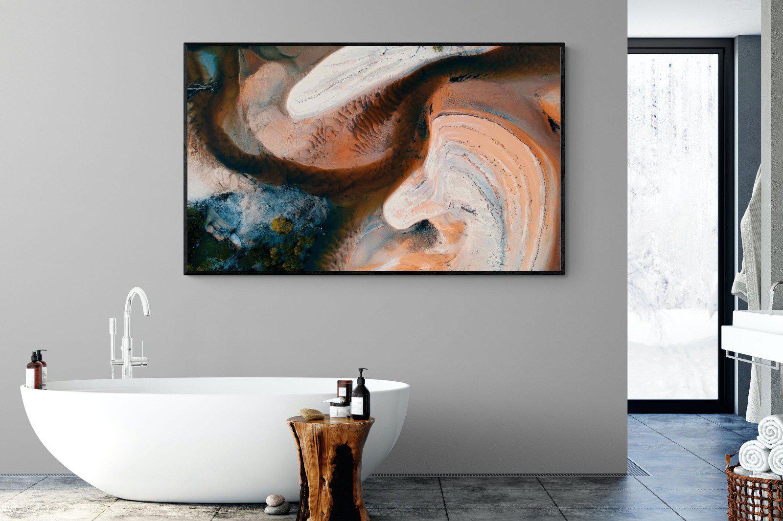 Nature's Swirl-Wall_Art-180 x 110cm-Mounted Canvas-Black-Pixalot