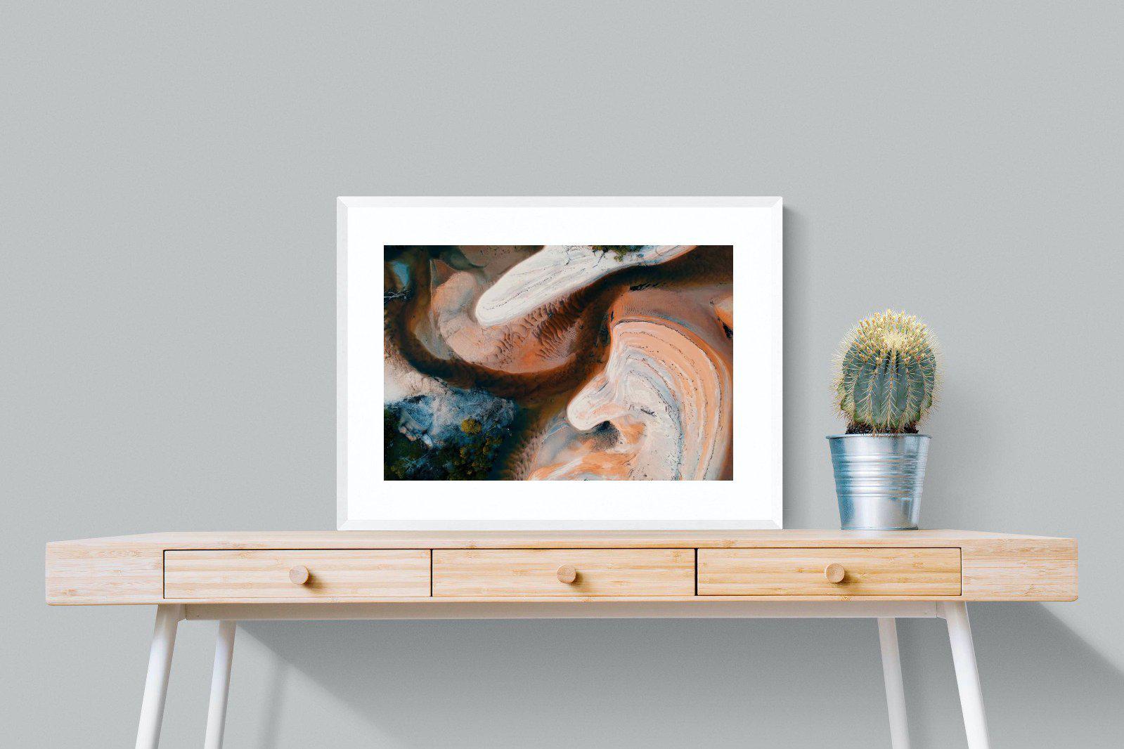 Nature's Swirl-Wall_Art-80 x 60cm-Framed Print-White-Pixalot