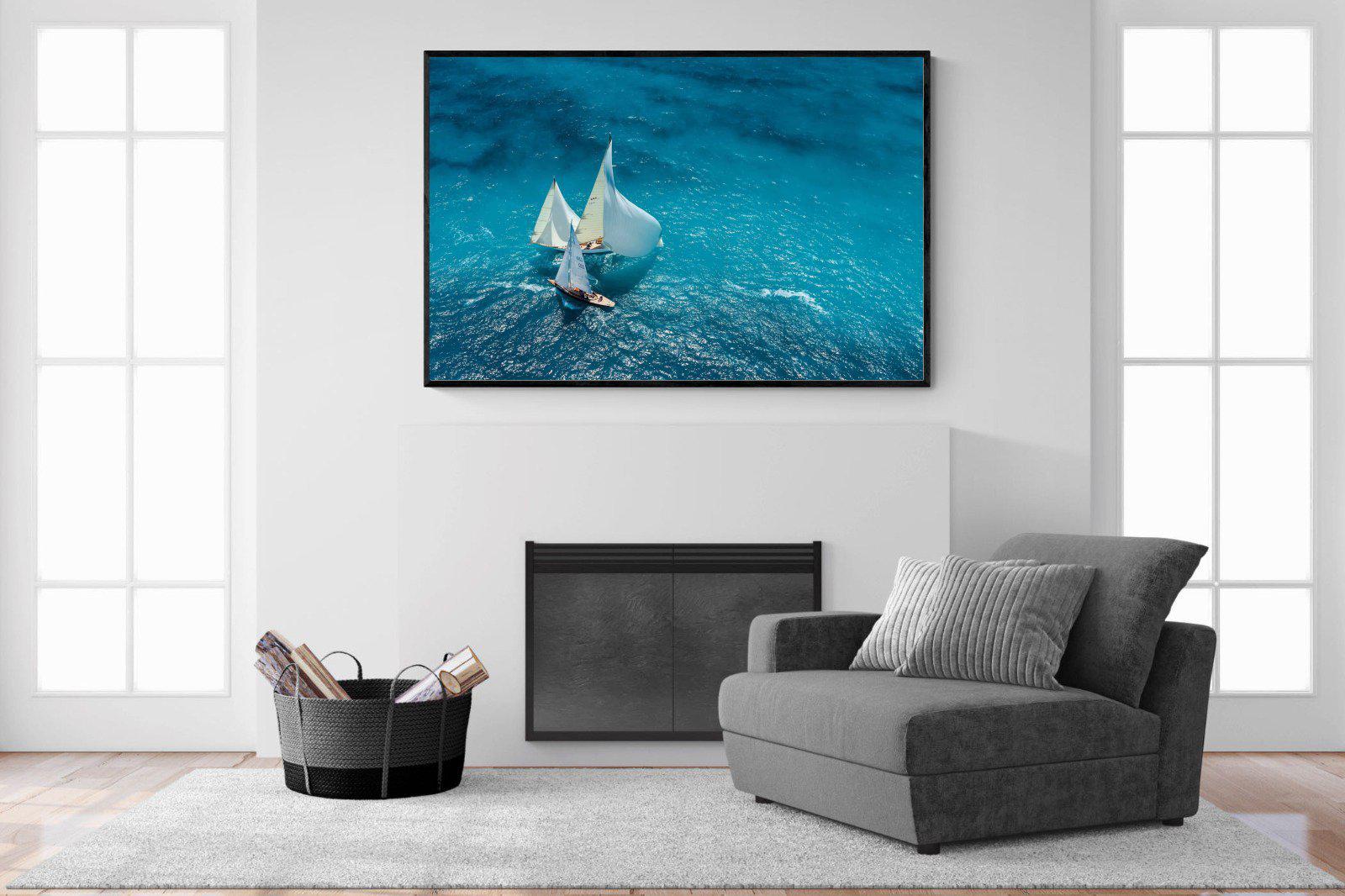 Nautical-Wall_Art-150 x 100cm-Mounted Canvas-Black-Pixalot