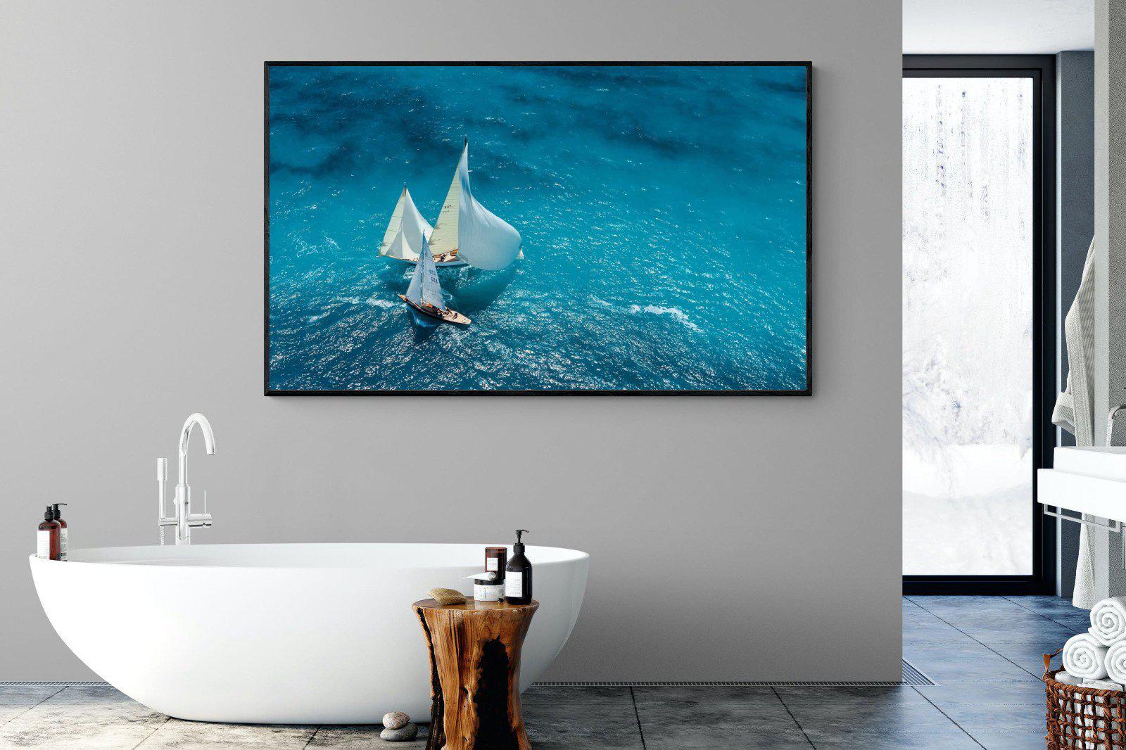 Nautical-Wall_Art-180 x 110cm-Mounted Canvas-Black-Pixalot