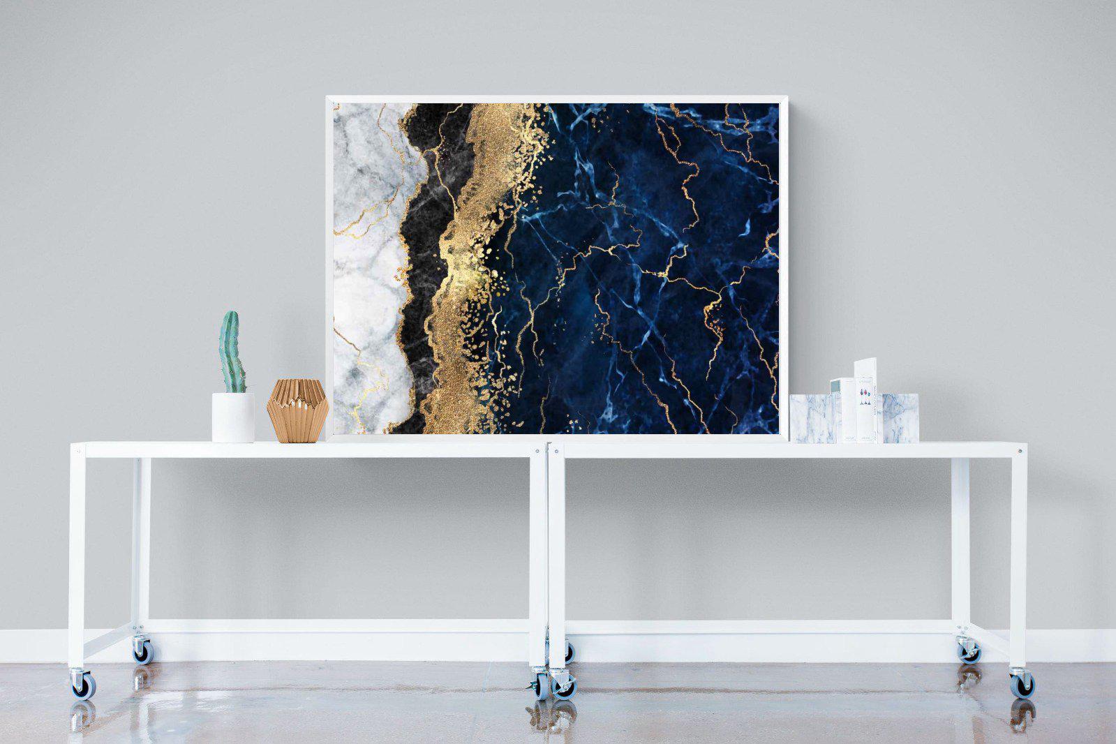 Navy & Gold-Wall_Art-120 x 90cm-Mounted Canvas-White-Pixalot
