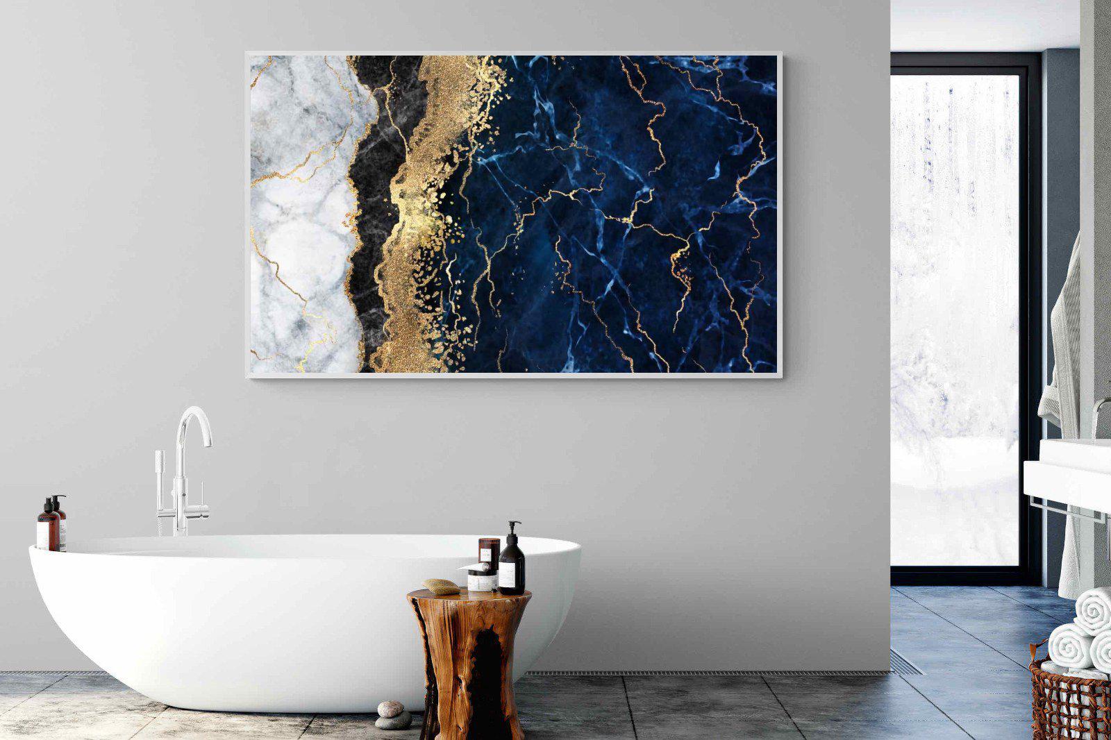 Navy & Gold-Wall_Art-180 x 110cm-Mounted Canvas-White-Pixalot