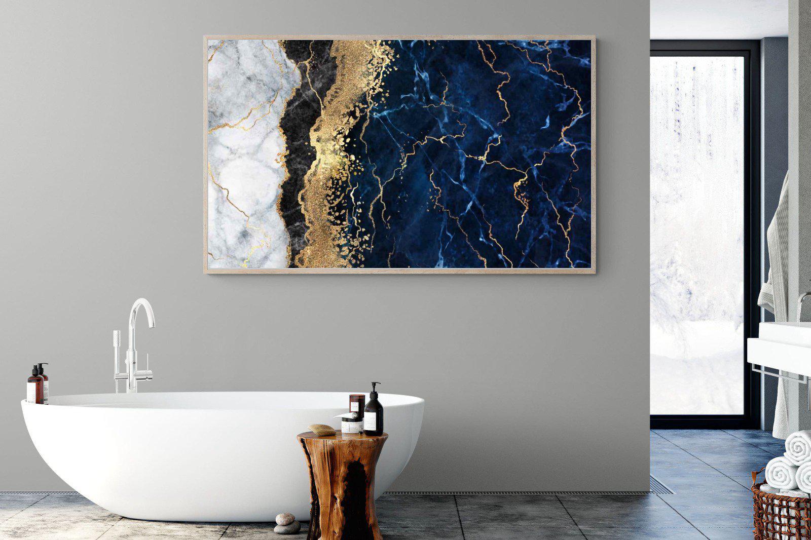 Navy & Gold-Wall_Art-180 x 110cm-Mounted Canvas-Wood-Pixalot