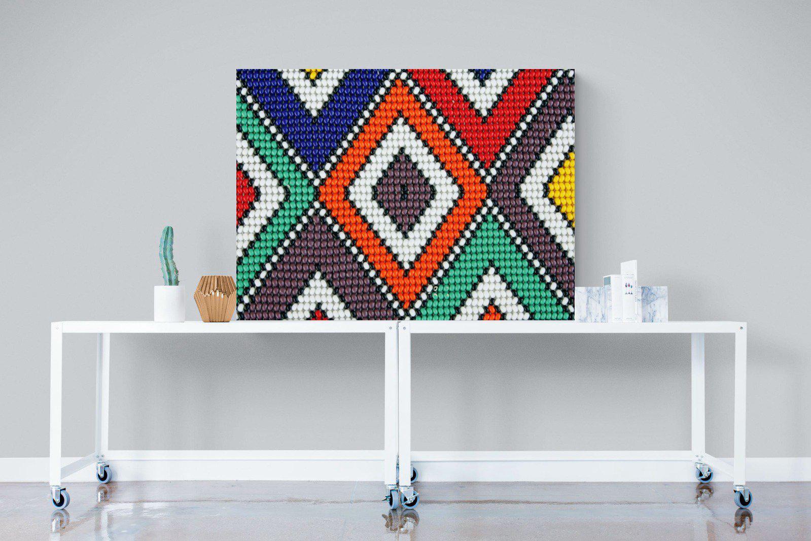 Ndebele Beads-Wall_Art-120 x 90cm-Mounted Canvas-No Frame-Pixalot