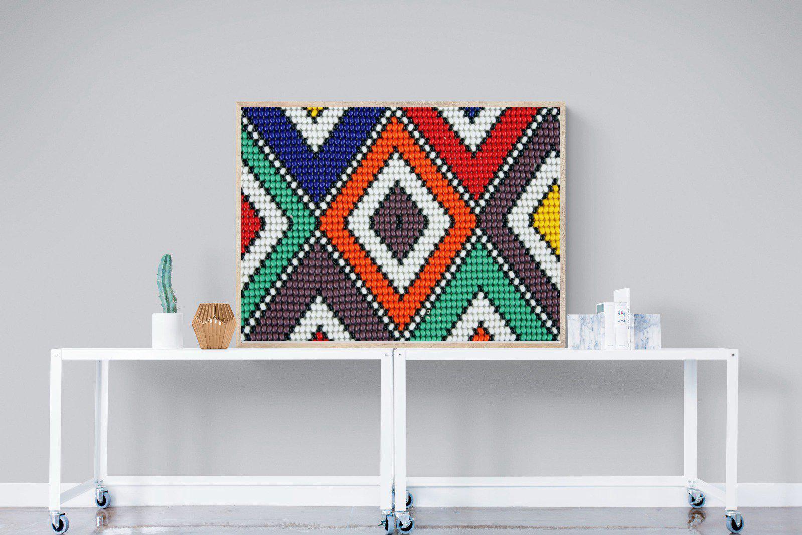 Ndebele Beads-Wall_Art-120 x 90cm-Mounted Canvas-Wood-Pixalot