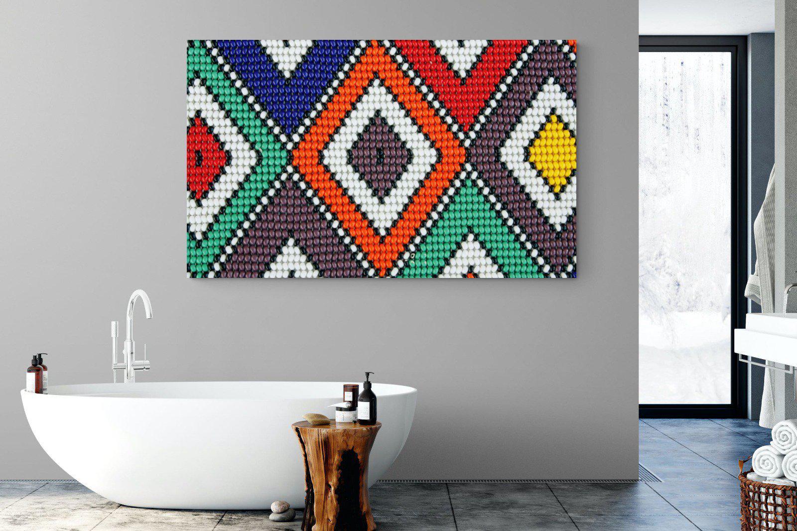 Ndebele Beads-Wall_Art-180 x 110cm-Mounted Canvas-No Frame-Pixalot