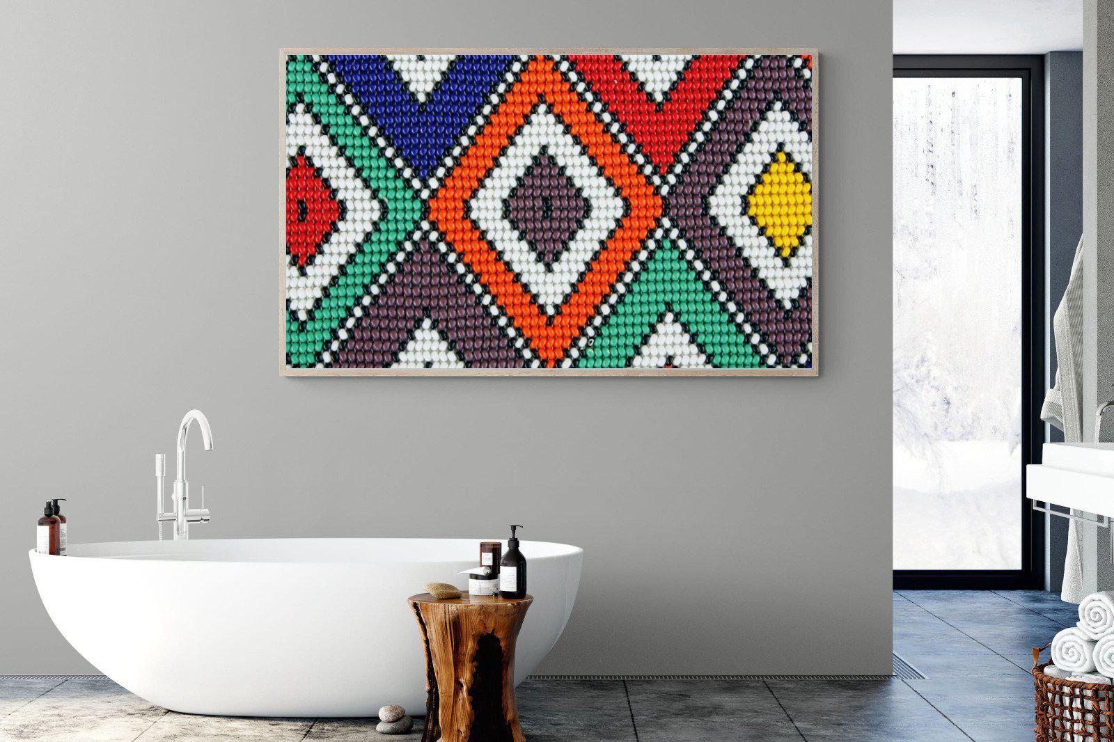 Ndebele Beads-Wall_Art-180 x 110cm-Mounted Canvas-Wood-Pixalot