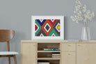 Ndebele Beads-Wall_Art-60 x 45cm-Framed Print-White-Pixalot
