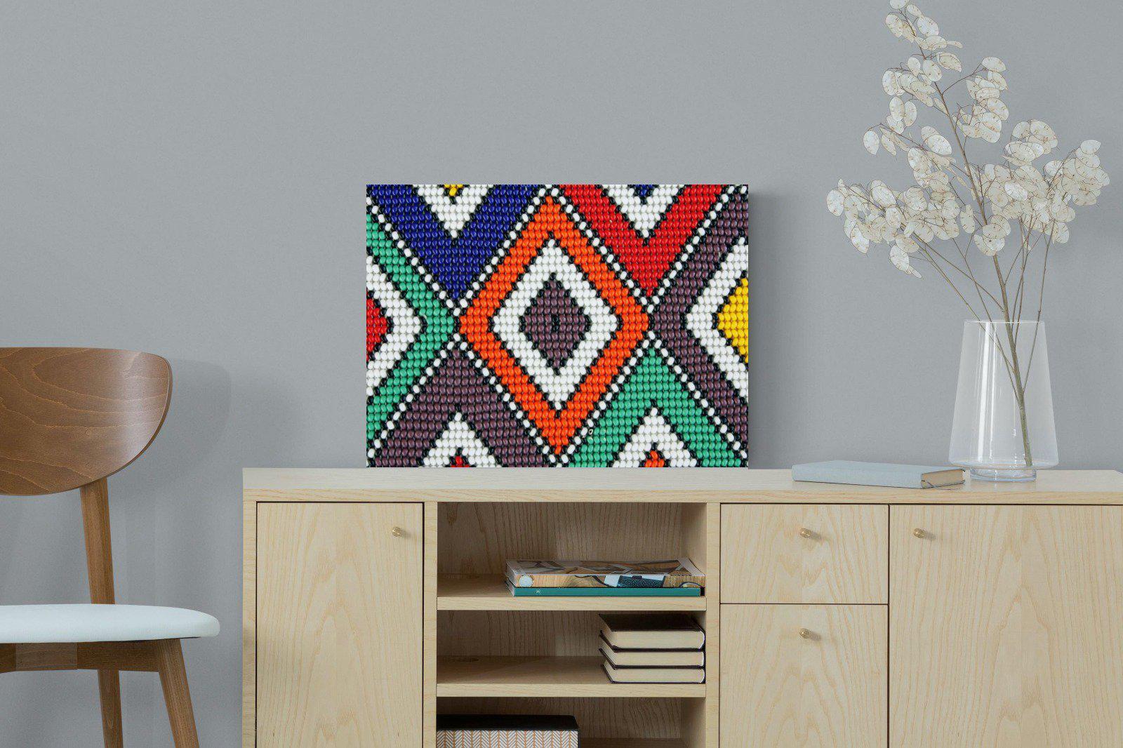 Ndebele Beads-Wall_Art-60 x 45cm-Mounted Canvas-No Frame-Pixalot