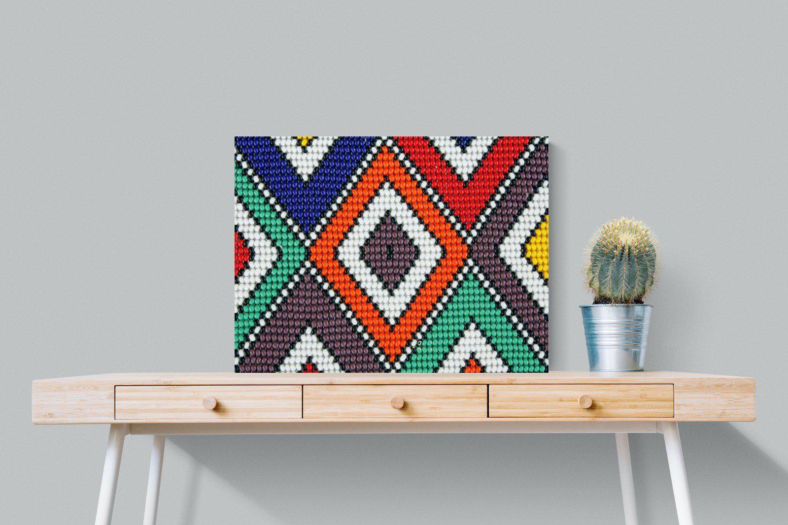 Ndebele Beads-Wall_Art-80 x 60cm-Mounted Canvas-No Frame-Pixalot