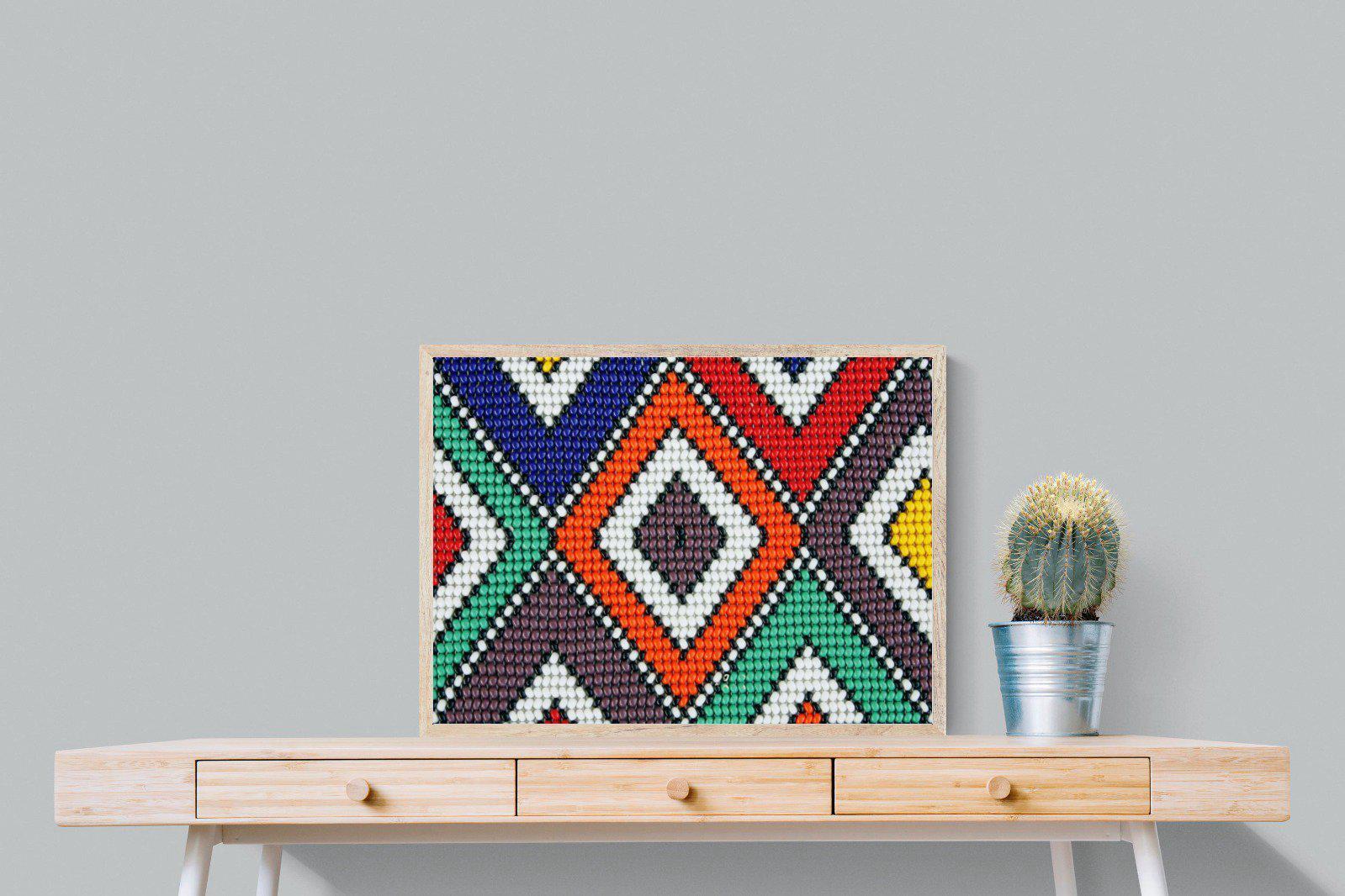 Ndebele Beads-Wall_Art-80 x 60cm-Mounted Canvas-Wood-Pixalot