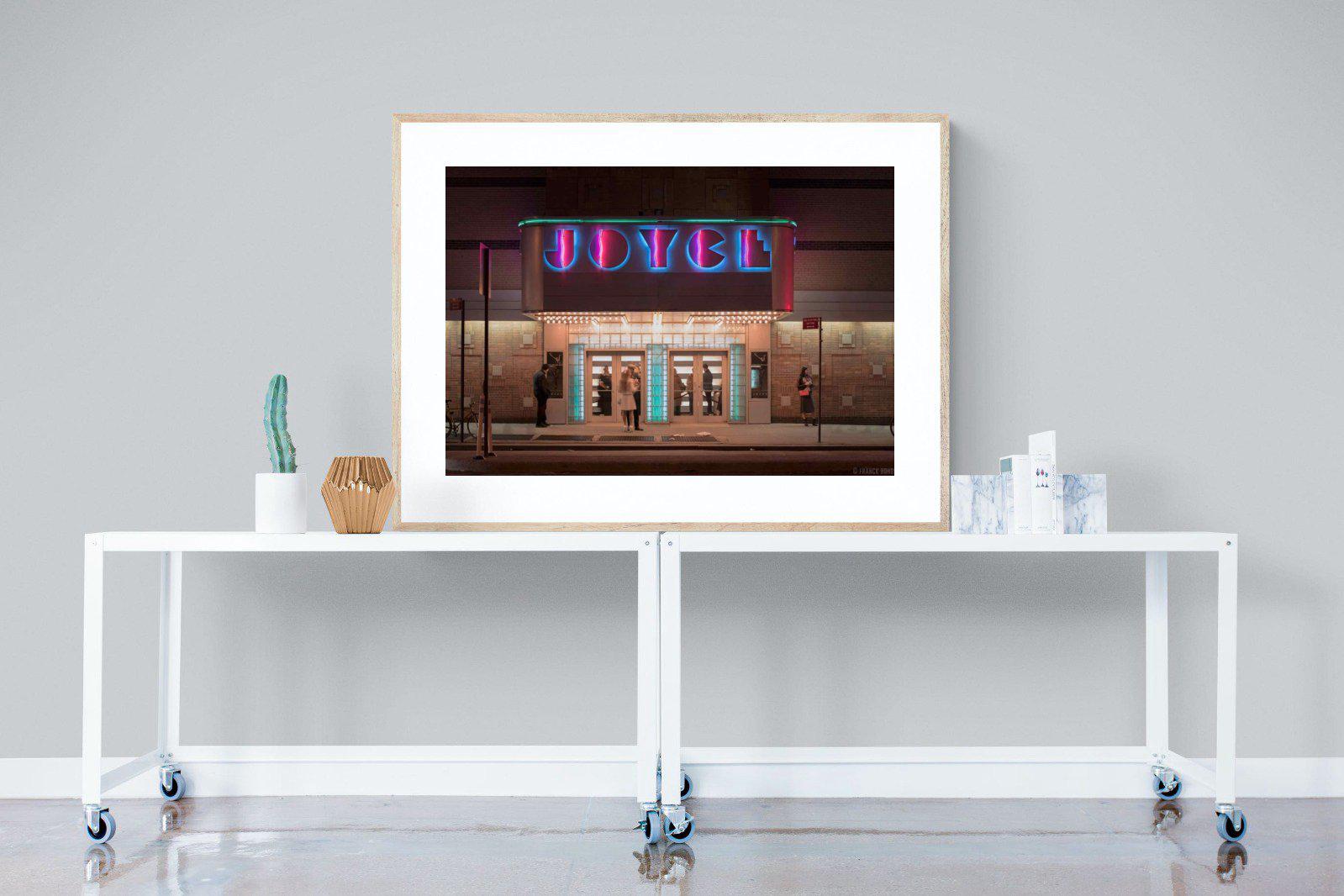 Neon Brooklyn-Wall_Art-120 x 90cm-Framed Print-Wood-Pixalot