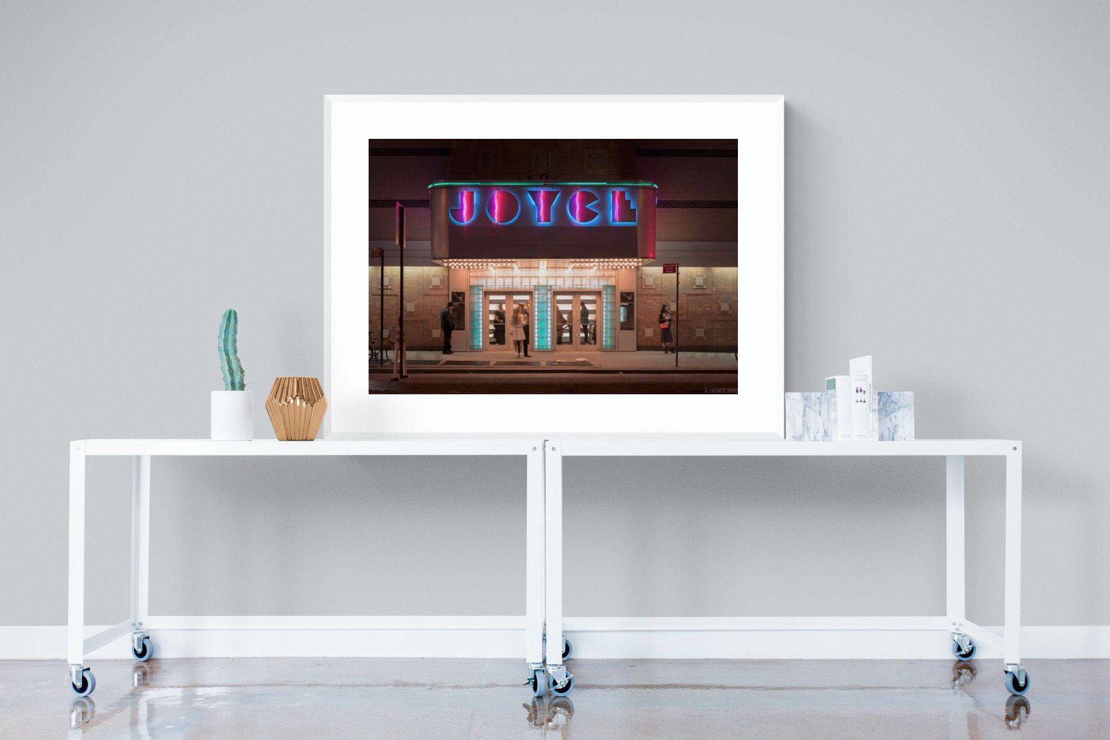 Neon Brooklyn-Wall_Art-120 x 90cm-Framed Print-White-Pixalot