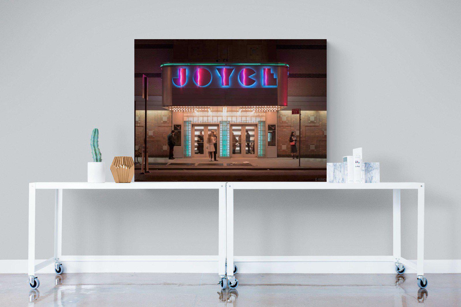 Neon Brooklyn-Wall_Art-120 x 90cm-Mounted Canvas-No Frame-Pixalot