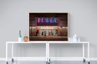 Neon Brooklyn-Wall_Art-120 x 90cm-Mounted Canvas-Wood-Pixalot