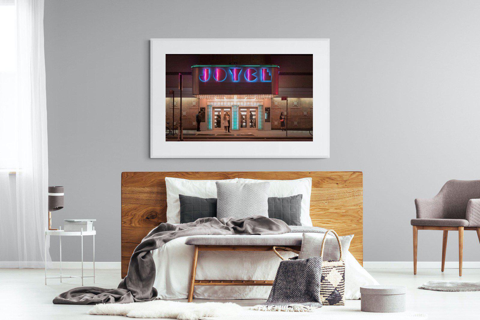 Neon Brooklyn-Wall_Art-150 x 100cm-Framed Print-White-Pixalot