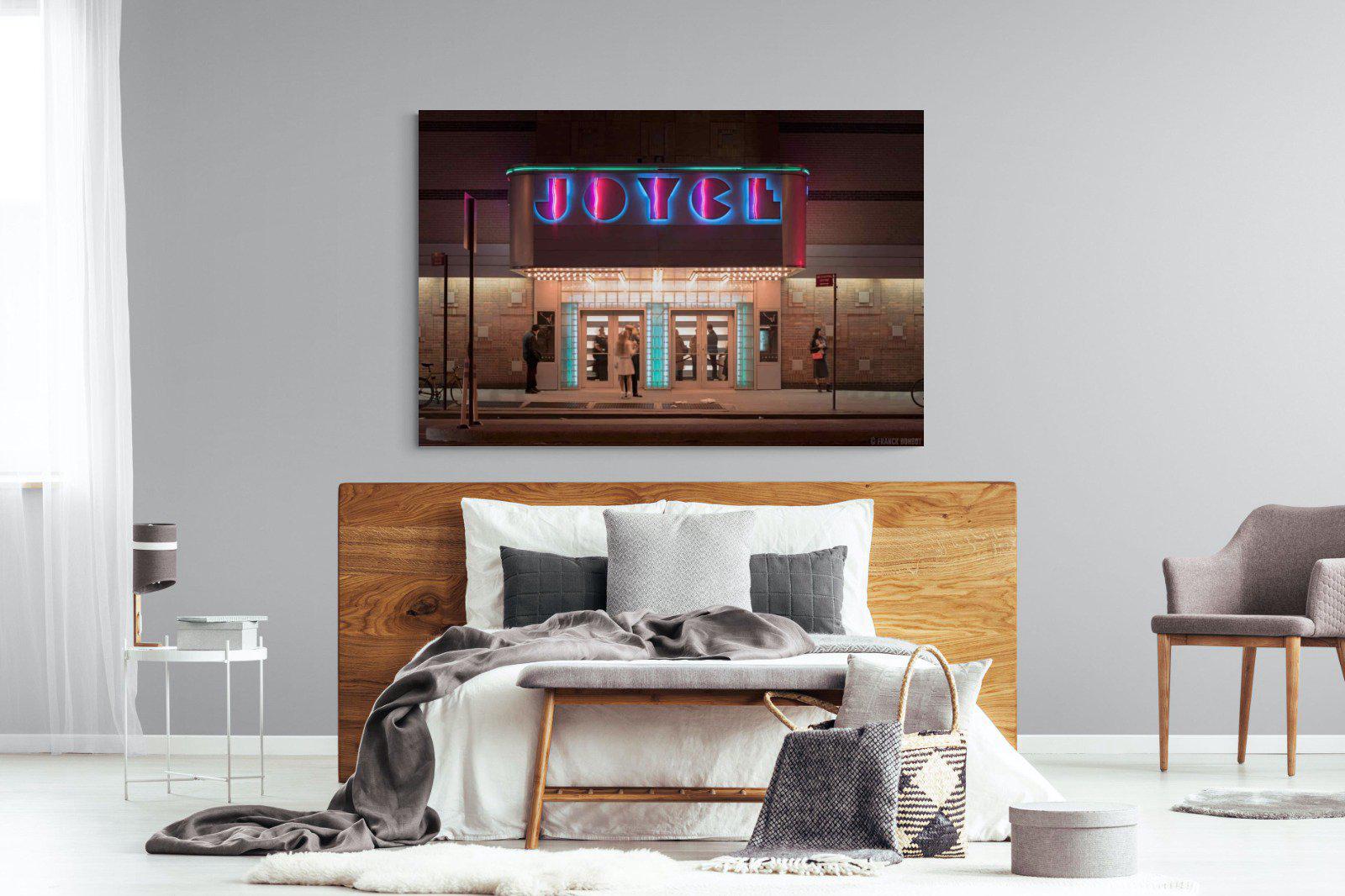 Neon Brooklyn-Wall_Art-150 x 100cm-Mounted Canvas-No Frame-Pixalot