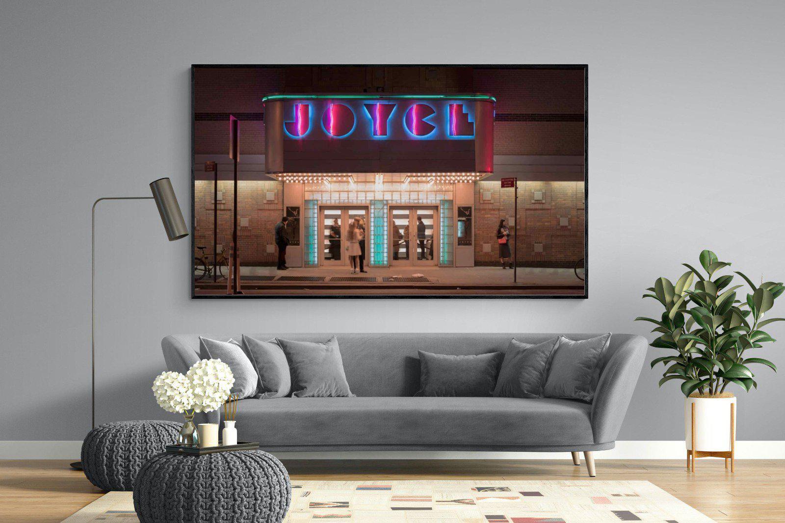 Neon Brooklyn-Wall_Art-220 x 130cm-Mounted Canvas-Black-Pixalot