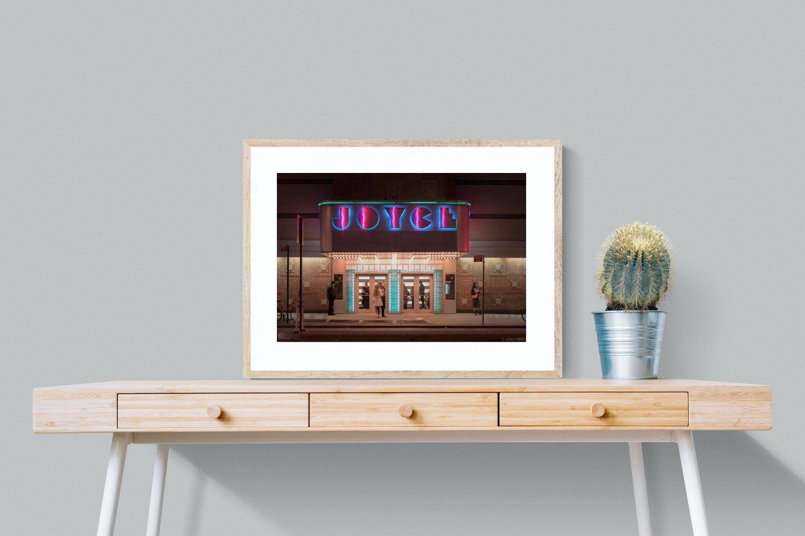 Neon Brooklyn-Wall_Art-80 x 60cm-Framed Print-Wood-Pixalot