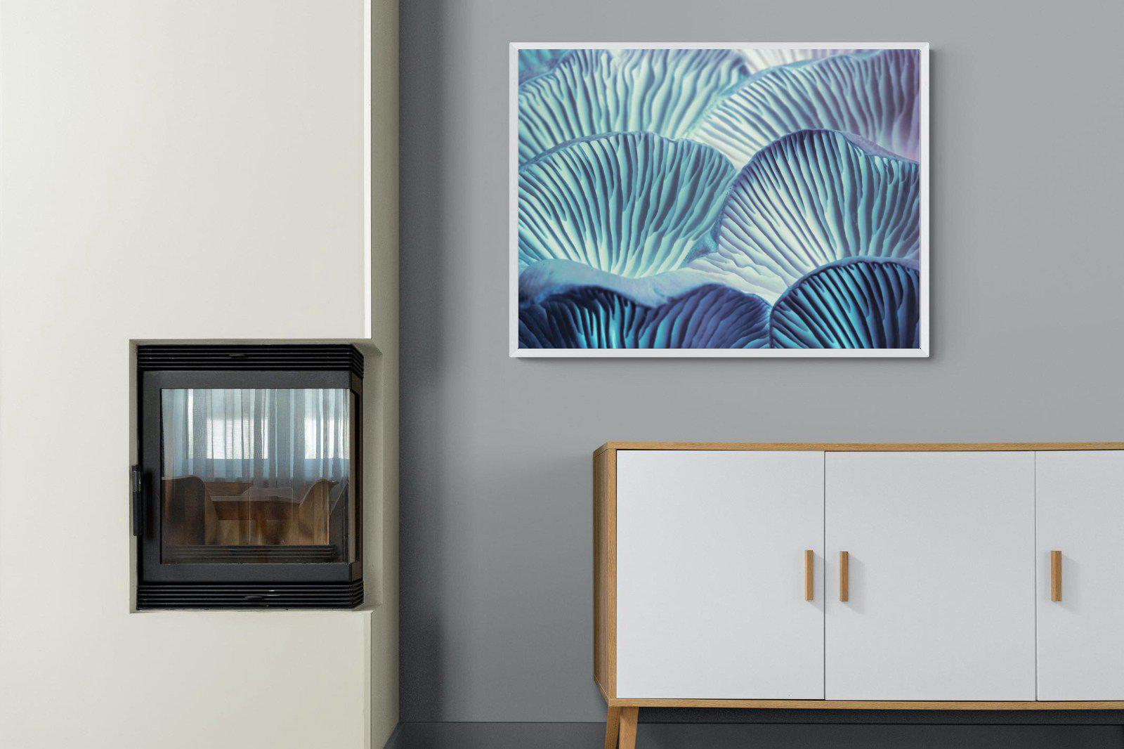 Neon Mushrooms-Wall_Art-100 x 75cm-Mounted Canvas-White-Pixalot