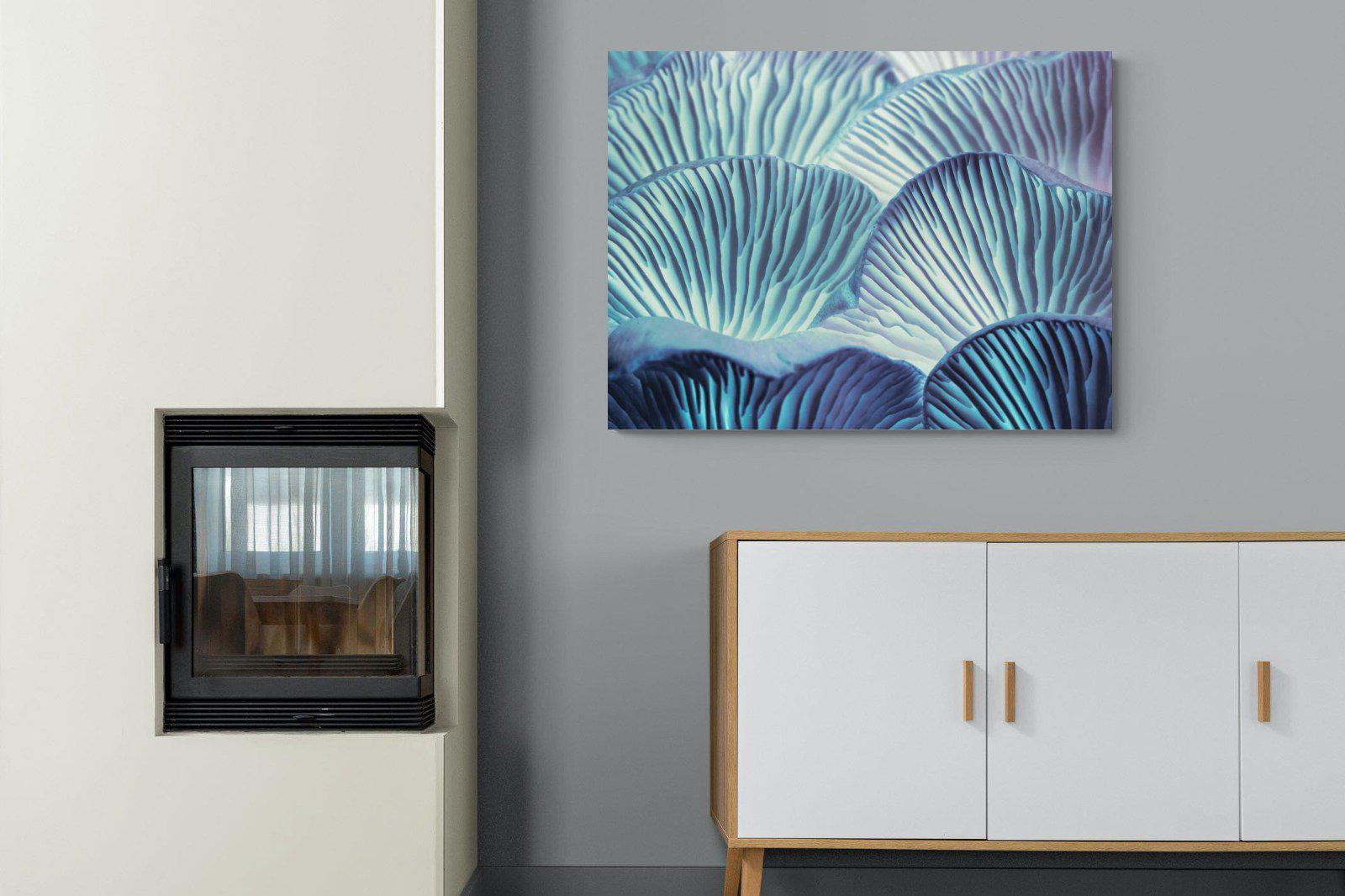 Neon Mushrooms-Wall_Art-100 x 75cm-Mounted Canvas-No Frame-Pixalot