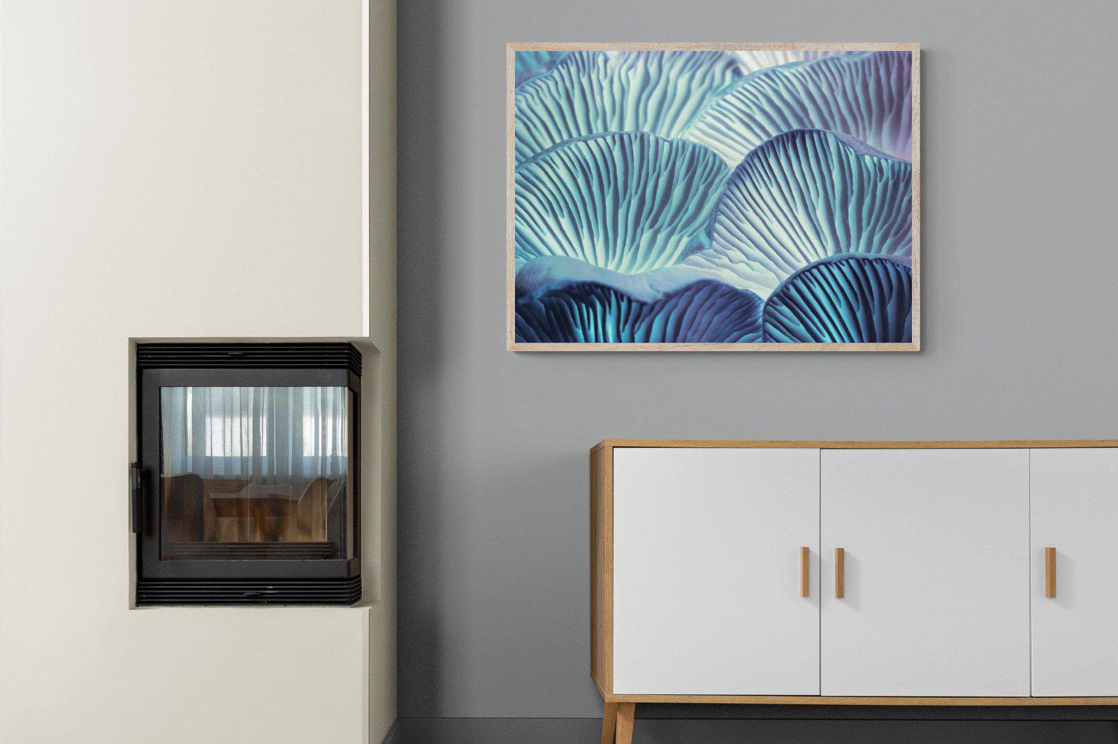 Neon Mushrooms-Wall_Art-100 x 75cm-Mounted Canvas-Wood-Pixalot