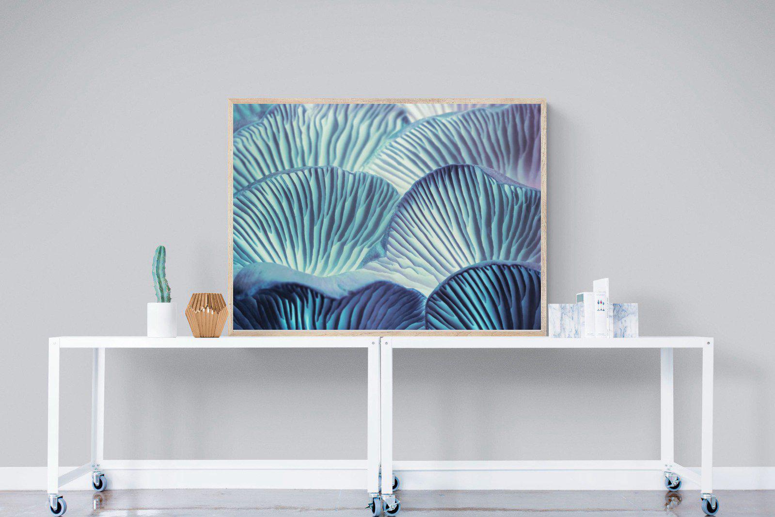 Neon Mushrooms-Wall_Art-120 x 90cm-Mounted Canvas-Wood-Pixalot