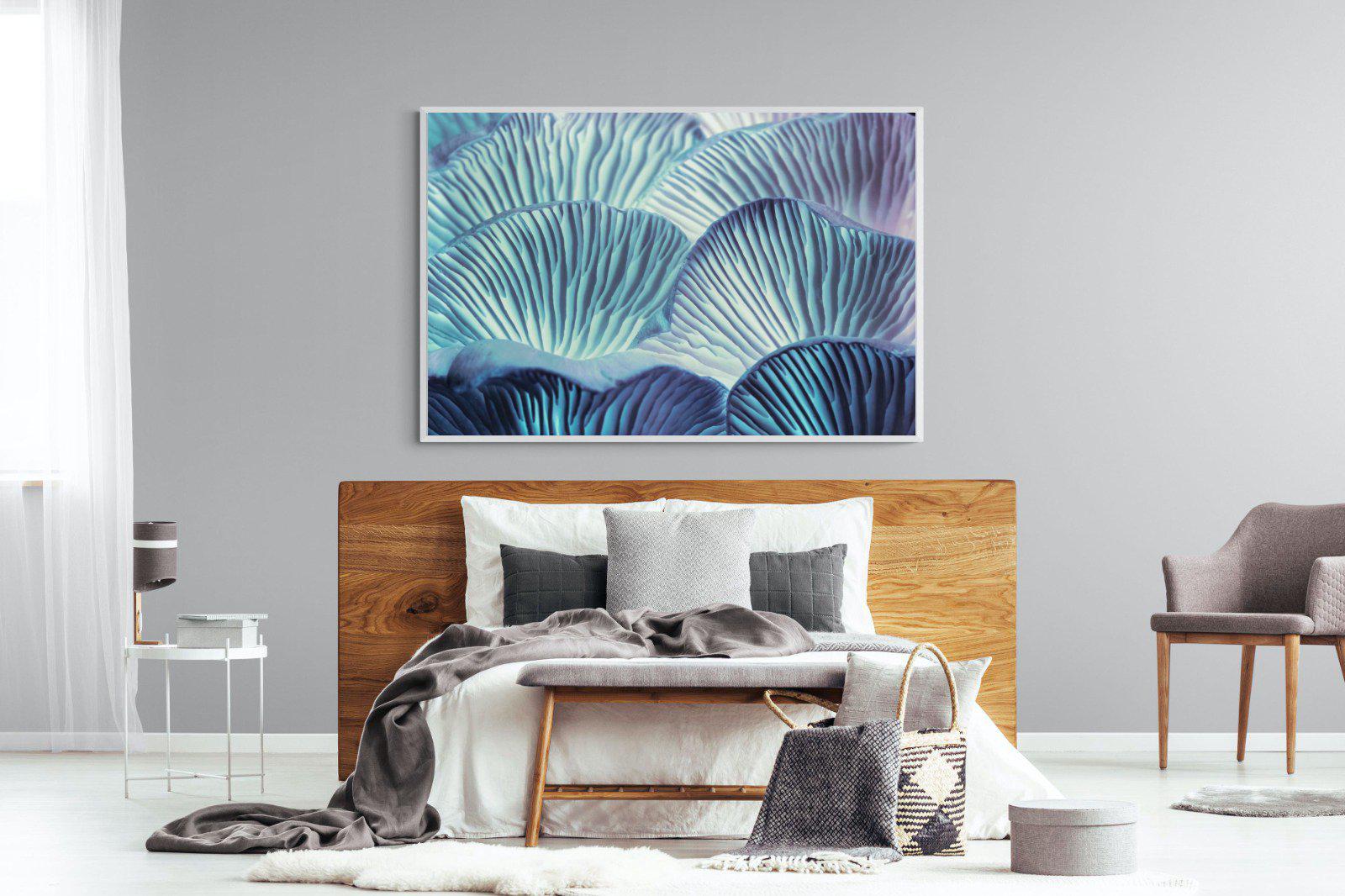Neon Mushrooms-Wall_Art-150 x 100cm-Mounted Canvas-White-Pixalot
