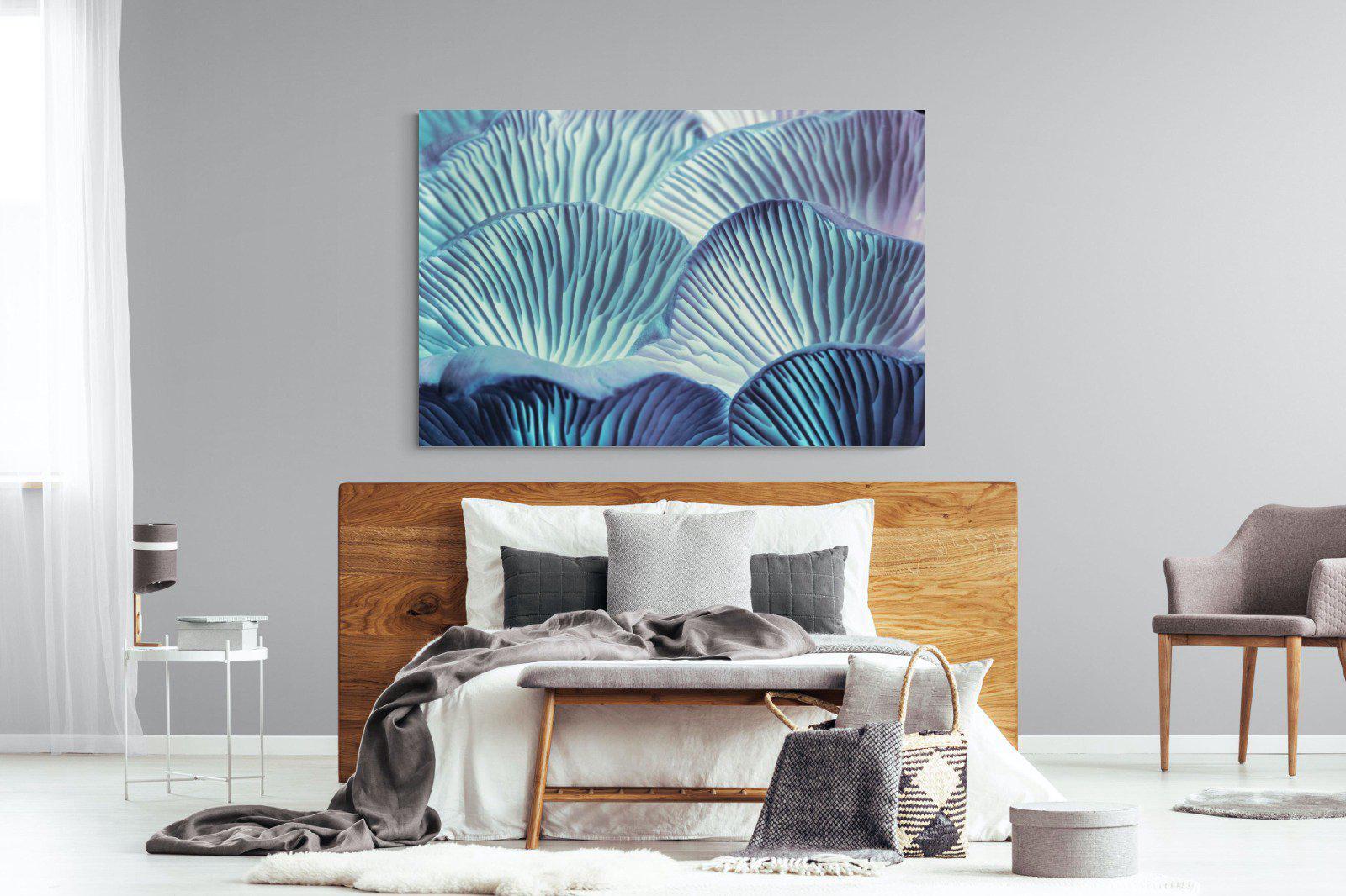 Neon Mushrooms-Wall_Art-150 x 100cm-Mounted Canvas-No Frame-Pixalot