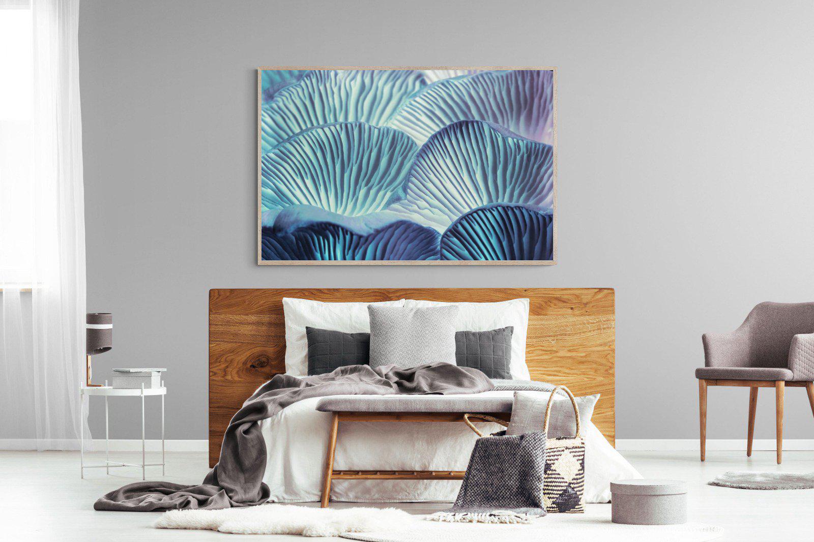 Neon Mushrooms-Wall_Art-150 x 100cm-Mounted Canvas-Wood-Pixalot
