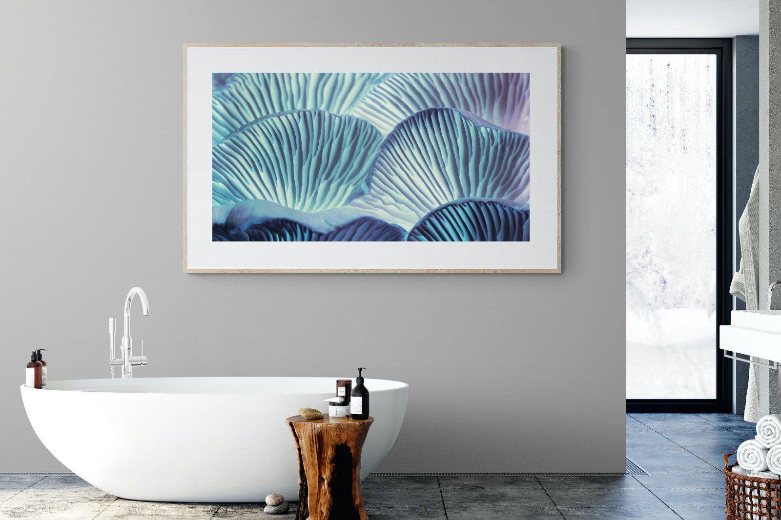Neon Mushrooms-Wall_Art-180 x 110cm-Framed Print-Wood-Pixalot