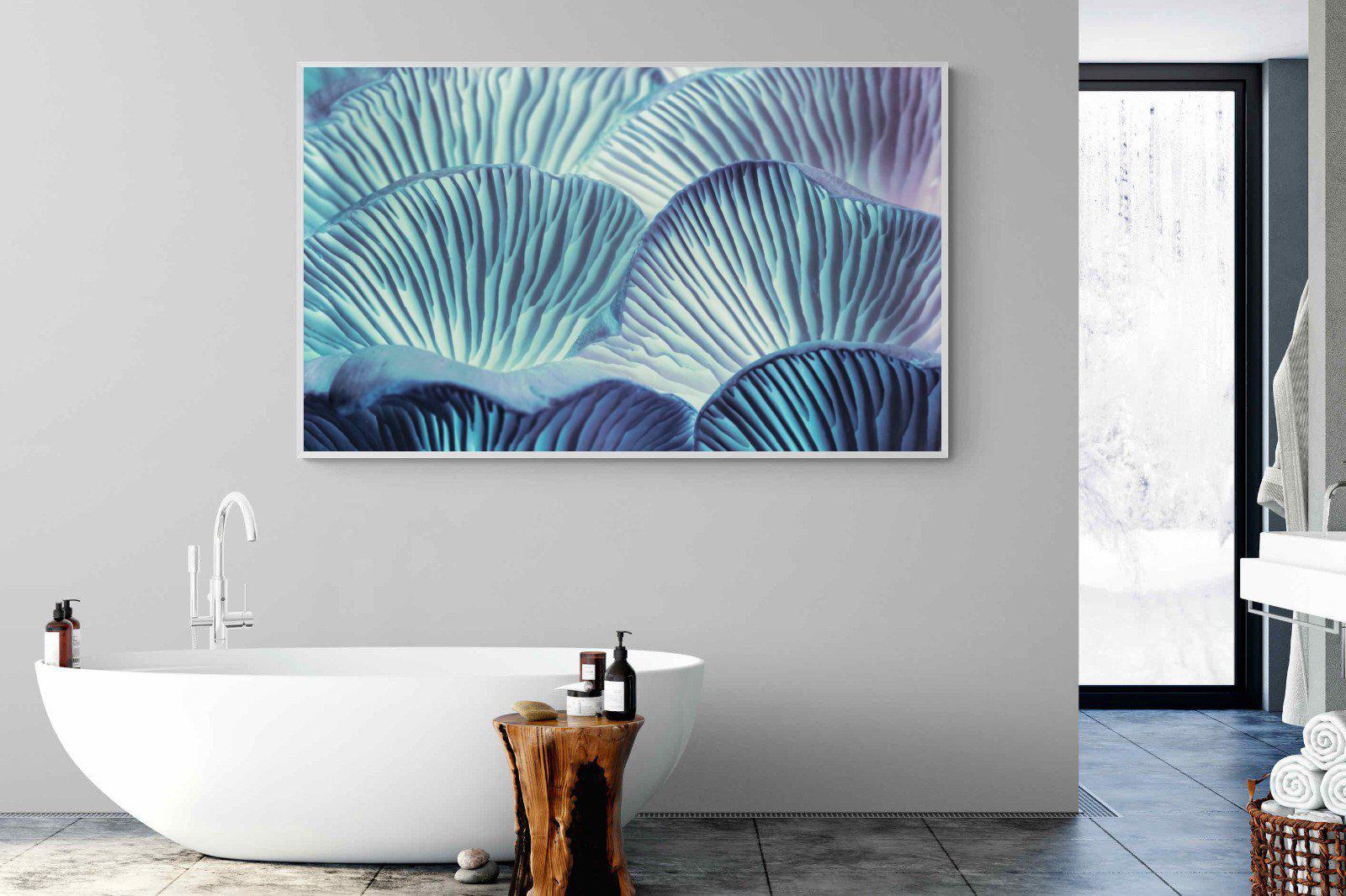 Neon Mushrooms-Wall_Art-180 x 110cm-Mounted Canvas-White-Pixalot