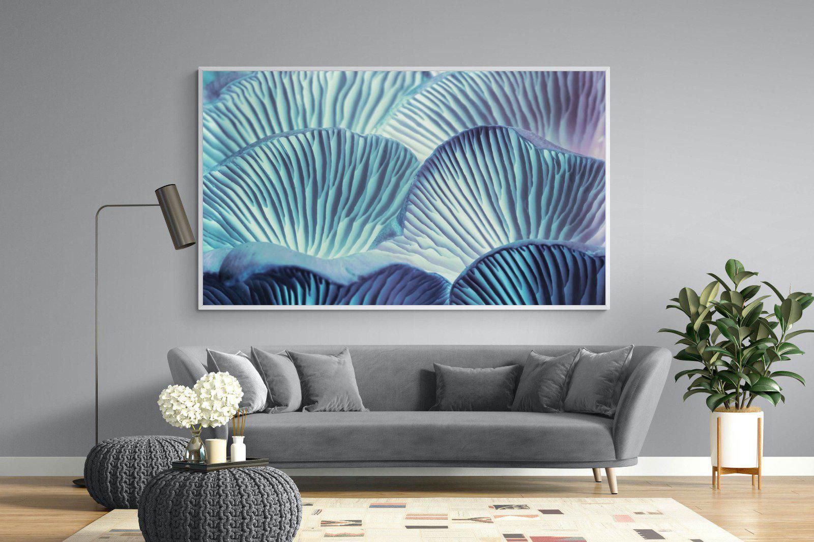 Neon Mushrooms-Wall_Art-220 x 130cm-Mounted Canvas-White-Pixalot