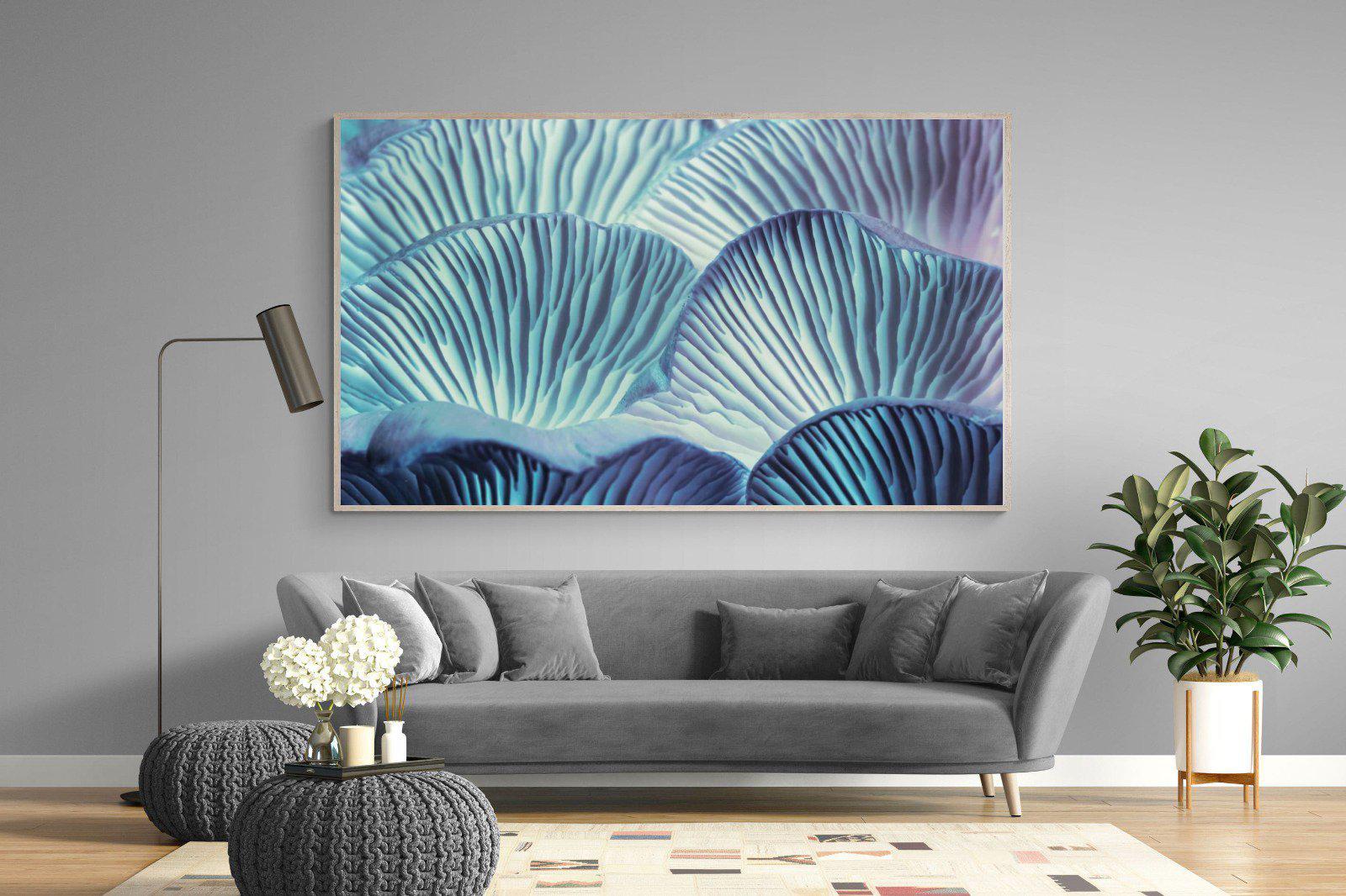 Neon Mushrooms-Wall_Art-220 x 130cm-Mounted Canvas-Wood-Pixalot