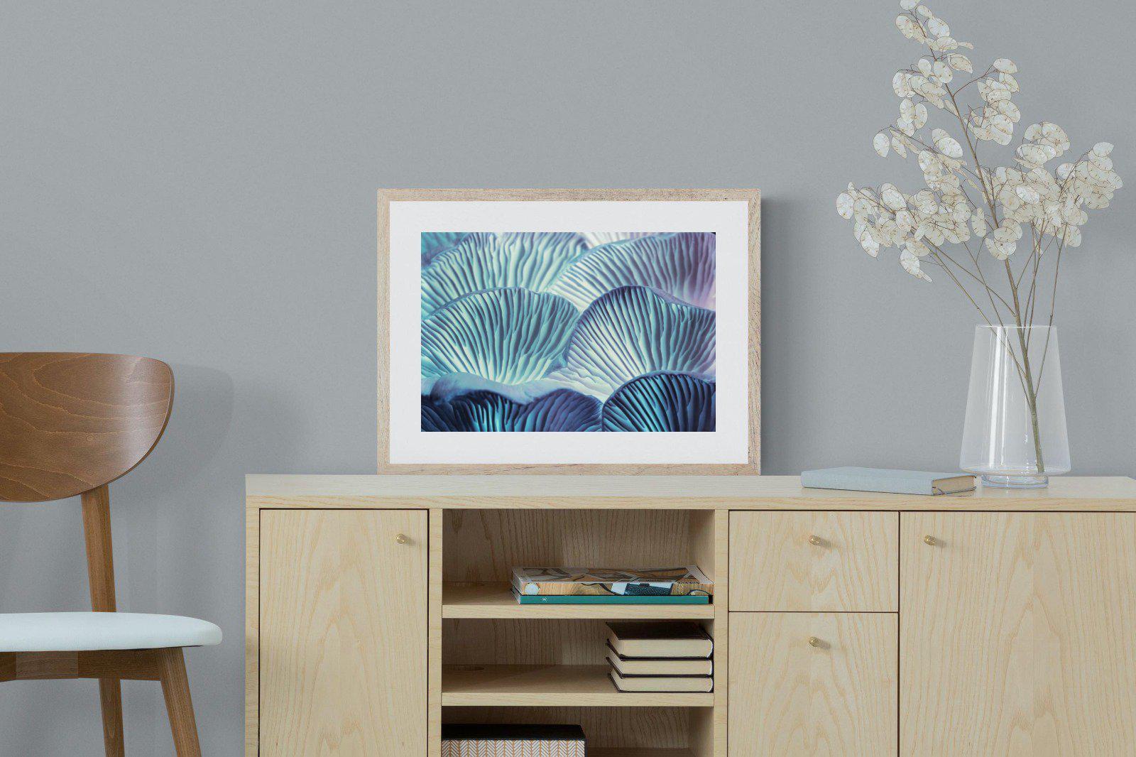 Neon Mushrooms-Wall_Art-60 x 45cm-Framed Print-Wood-Pixalot