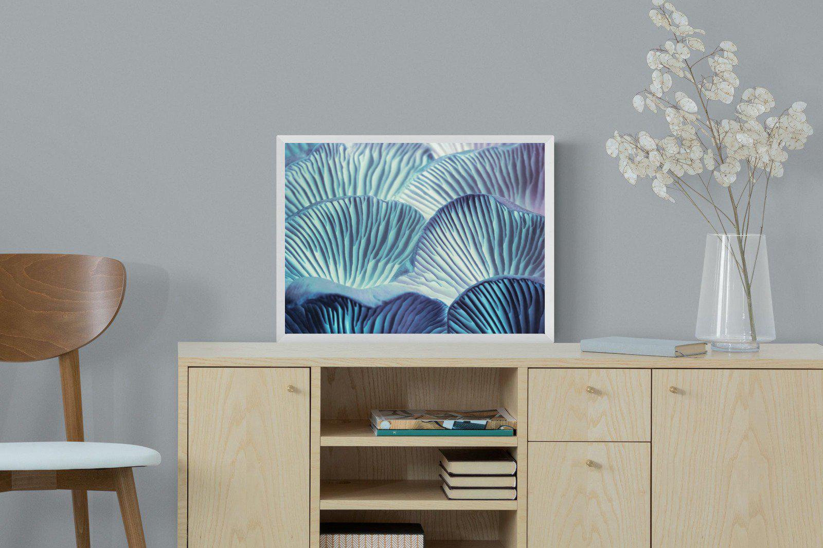 Neon Mushrooms-Wall_Art-60 x 45cm-Mounted Canvas-White-Pixalot