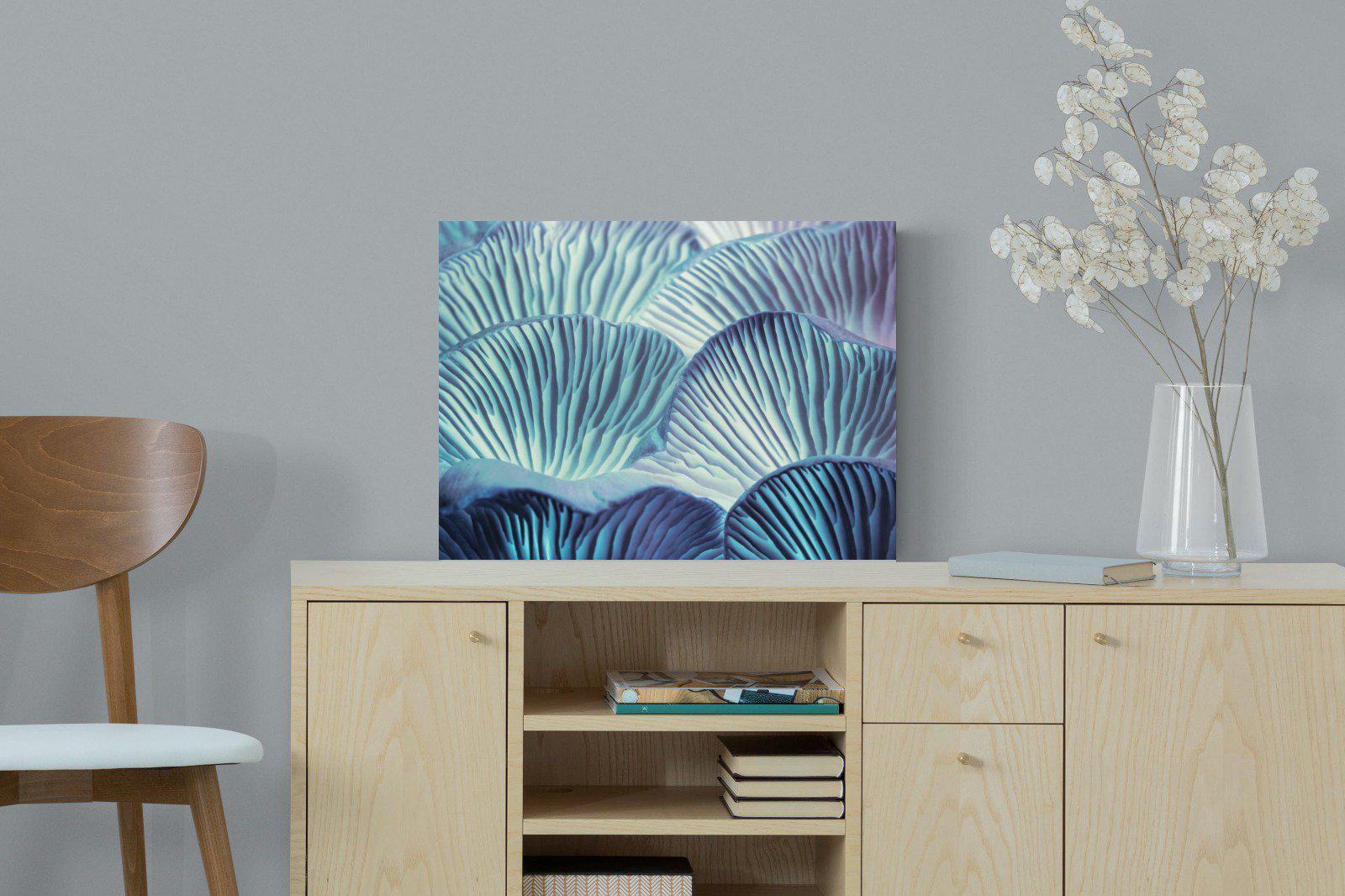 Neon Mushrooms-Wall_Art-60 x 45cm-Mounted Canvas-No Frame-Pixalot