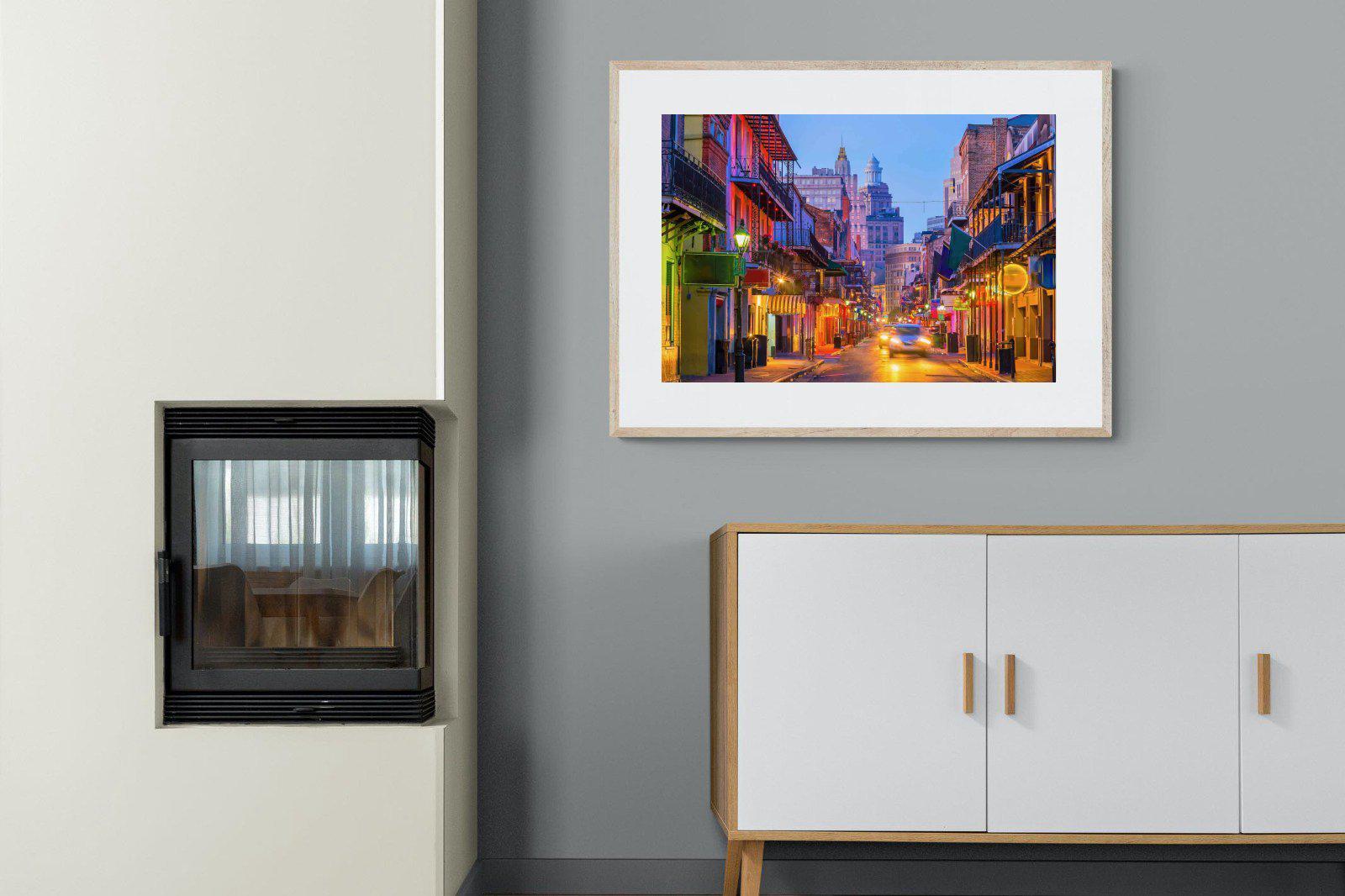 New Orleans-Wall_Art-100 x 75cm-Framed Print-Wood-Pixalot