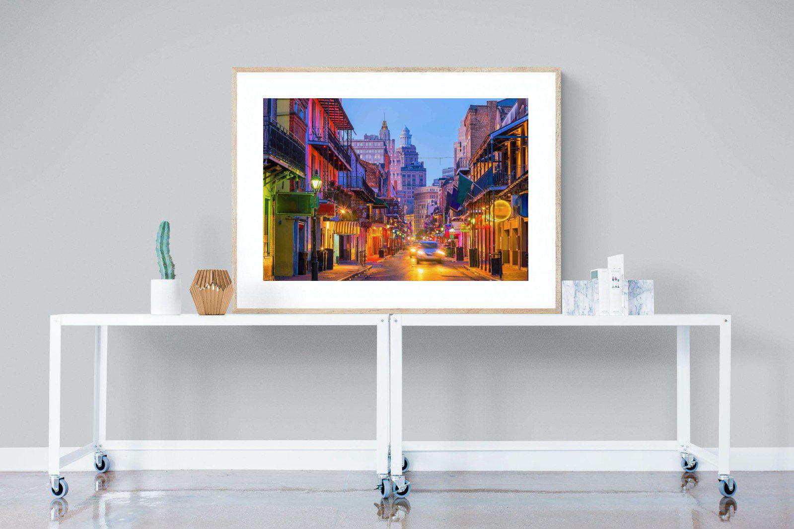 New Orleans-Wall_Art-120 x 90cm-Framed Print-Wood-Pixalot