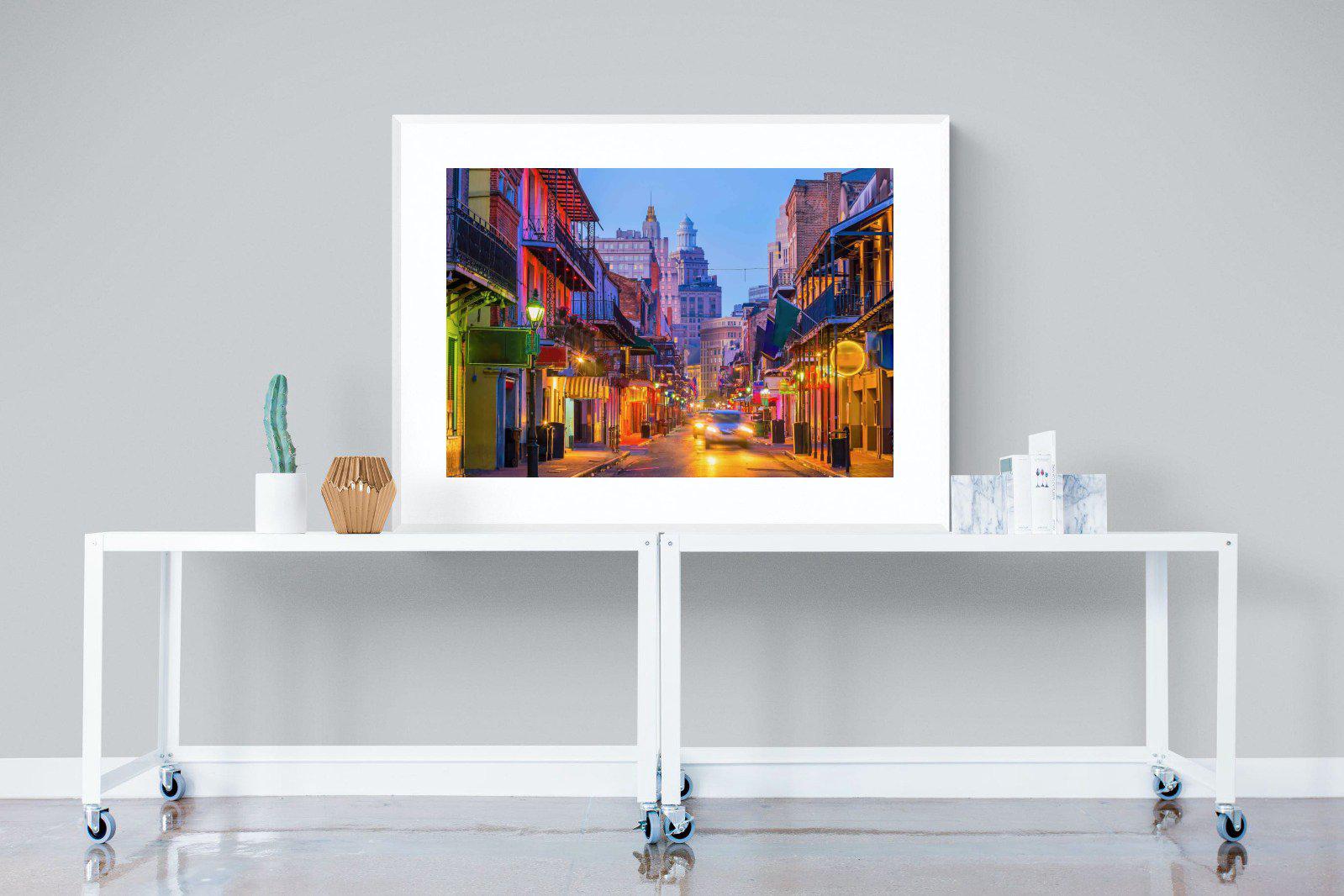 New Orleans-Wall_Art-120 x 90cm-Framed Print-White-Pixalot